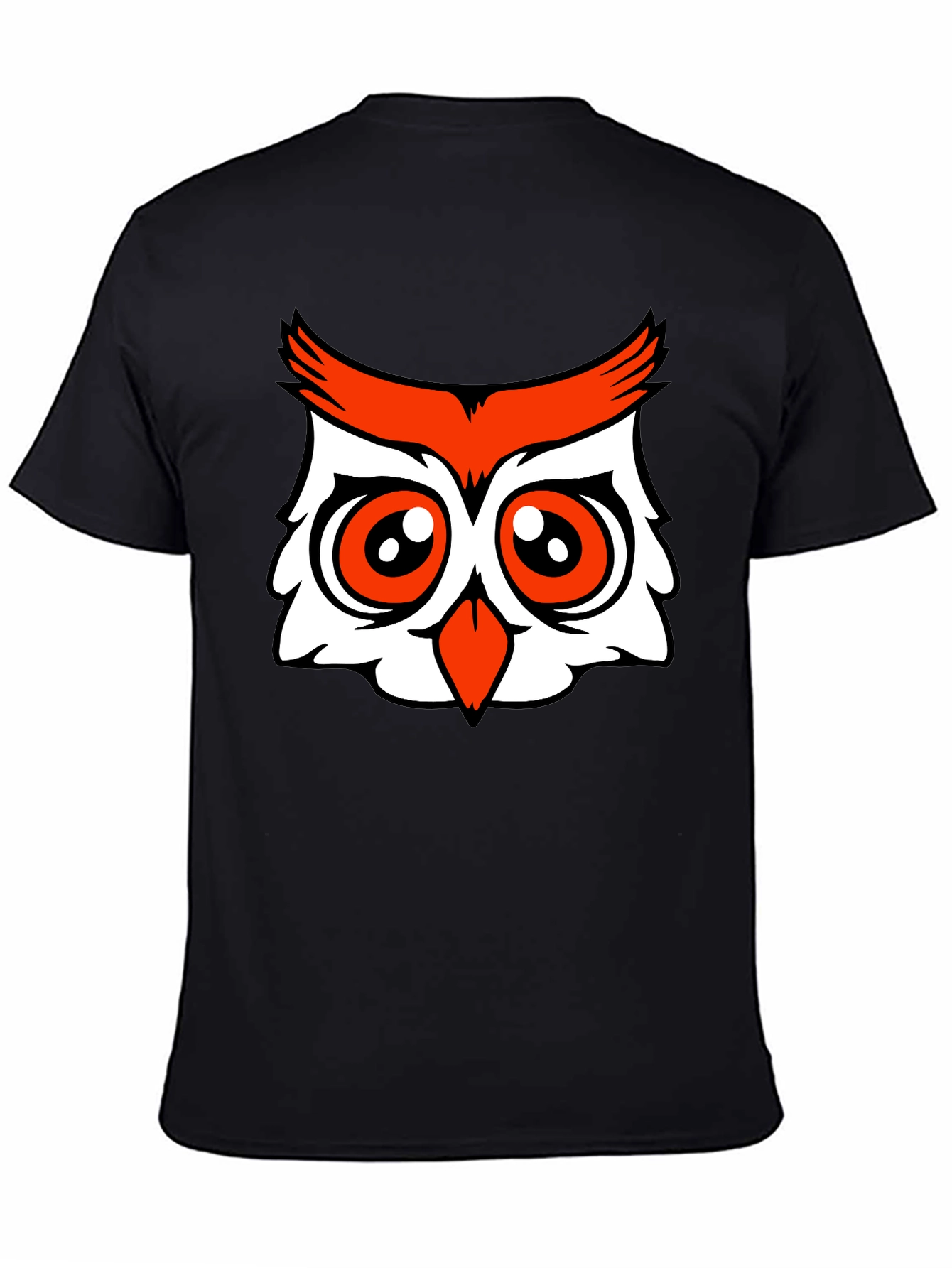 Owl Graphic Tee - Black Cotton Blend