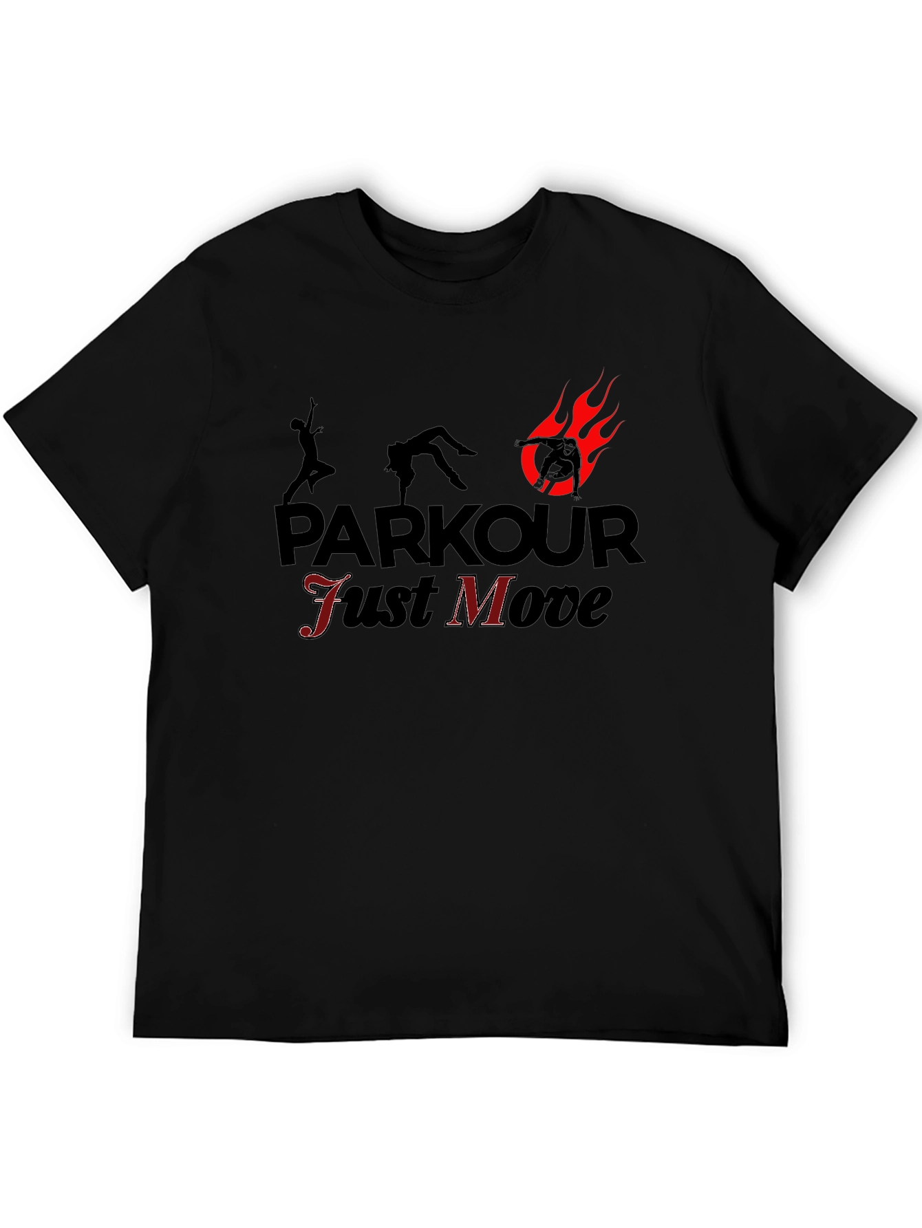 Parkour Just Move Black T-Shirt