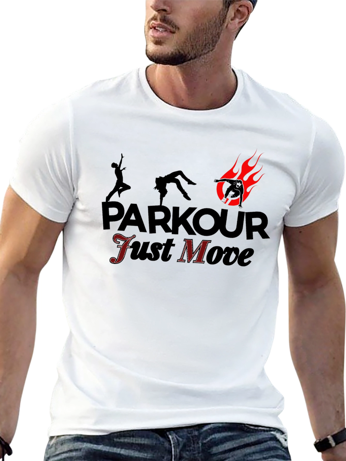 Parkour Just Move Black T-Shirt