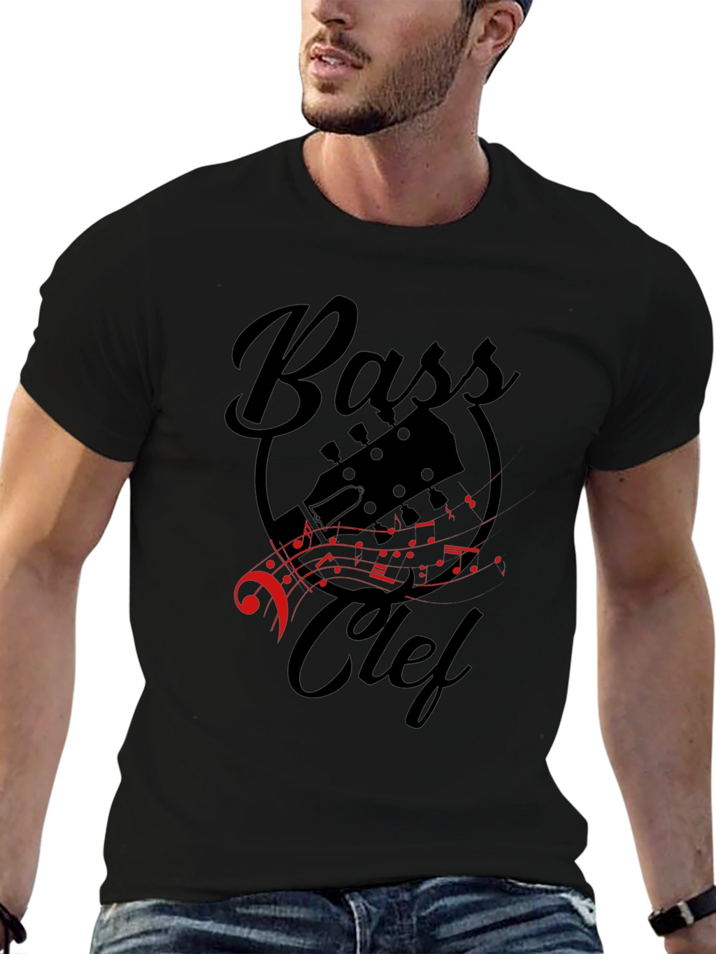 Bass Clef Graphic T-Shirt - Music Lover Tee