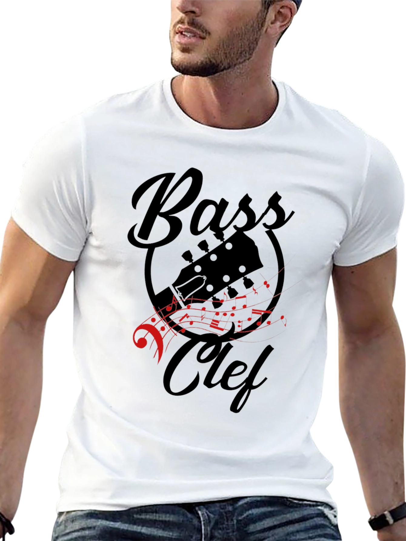 Bass Clef Graphic T-Shirt - Music Lover Tee