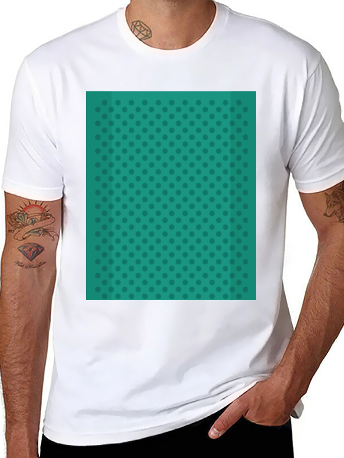 Teal Polka Dot Tee - Stylish Everyday Wear