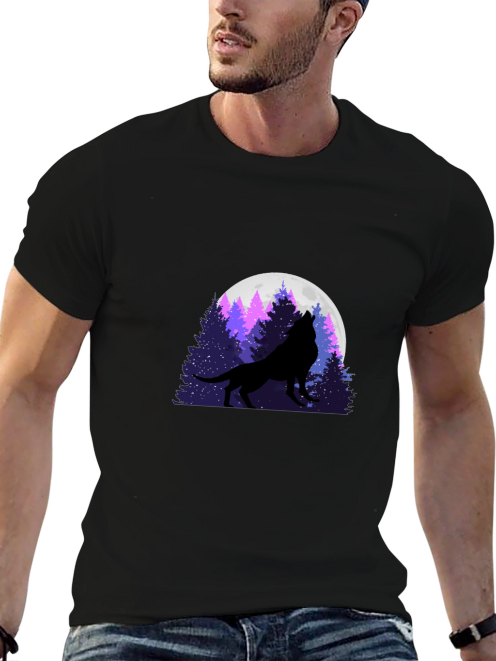 Wolf Moon Silhouette T-Shirt
