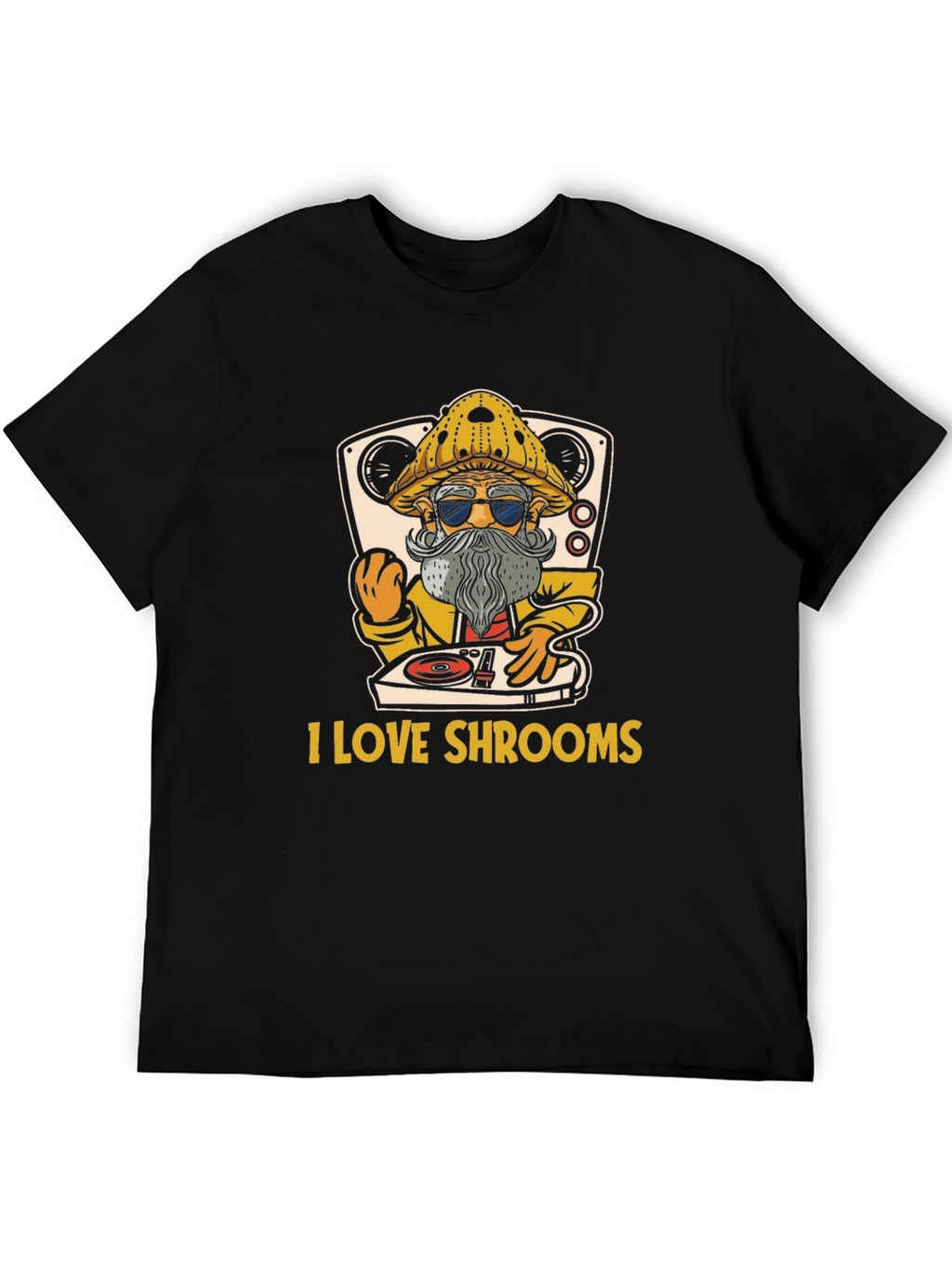 I Love Shrooms T-Shirt - DJ Mushroom Graphic Tee