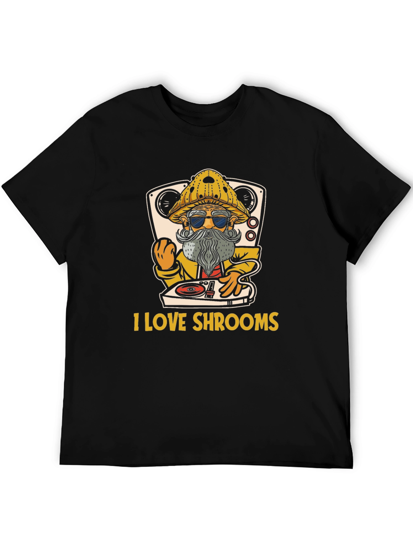 I Love Shrooms T-Shirt - DJ Mushroom Graphic Tee