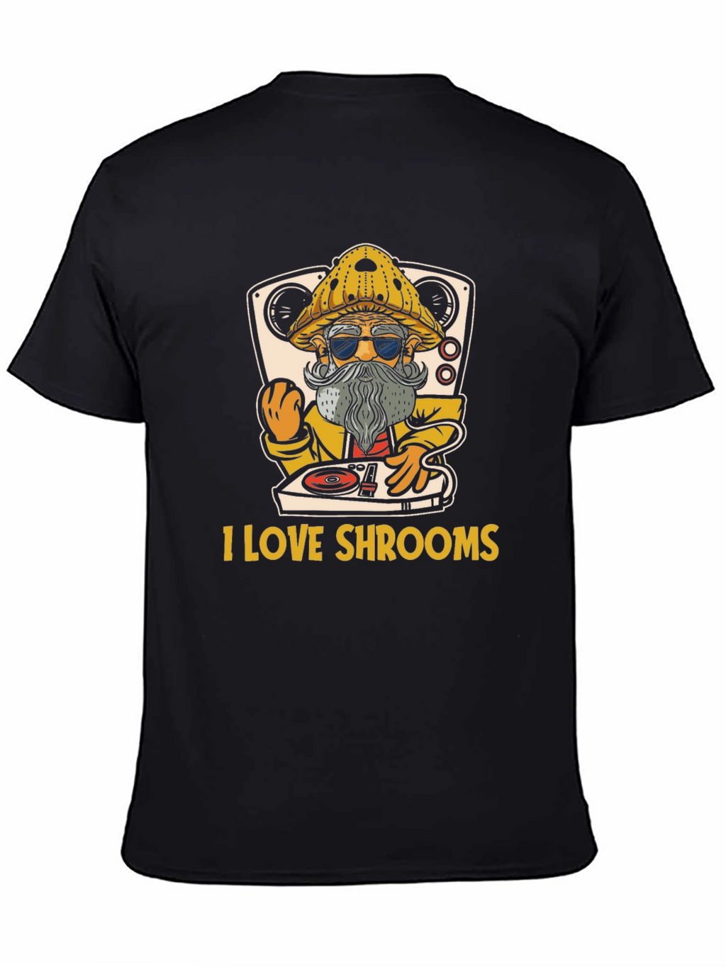 I Love Shrooms T-Shirt - DJ Mushroom Graphic Tee
