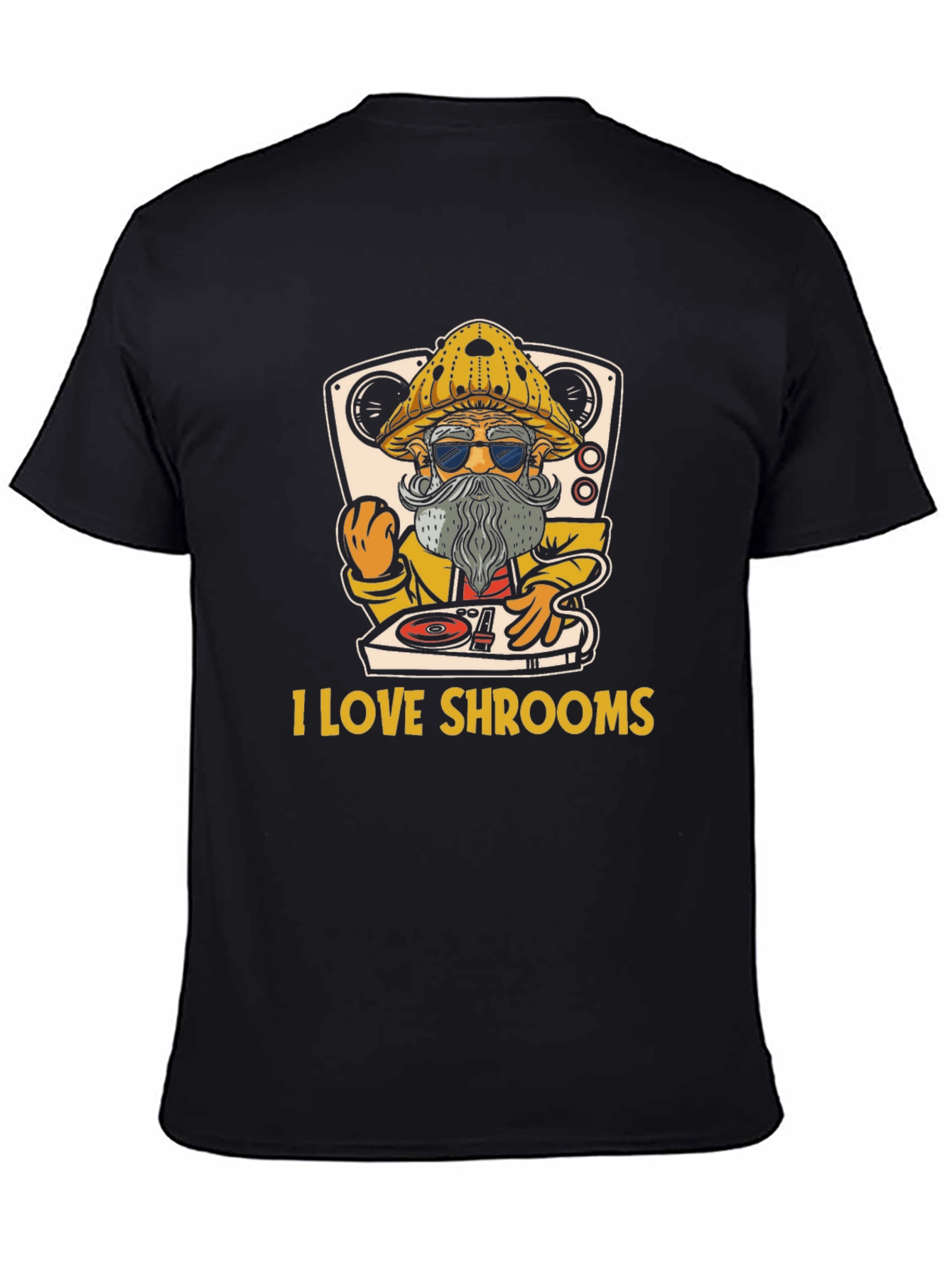 I Love Shrooms T-Shirt - DJ Mushroom Graphic Tee