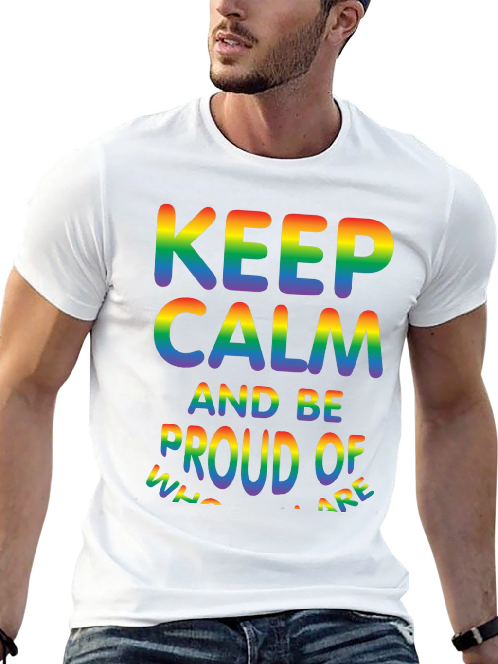 Keep Calm & Be Proud LGBTQ+ Pride T-Shirt