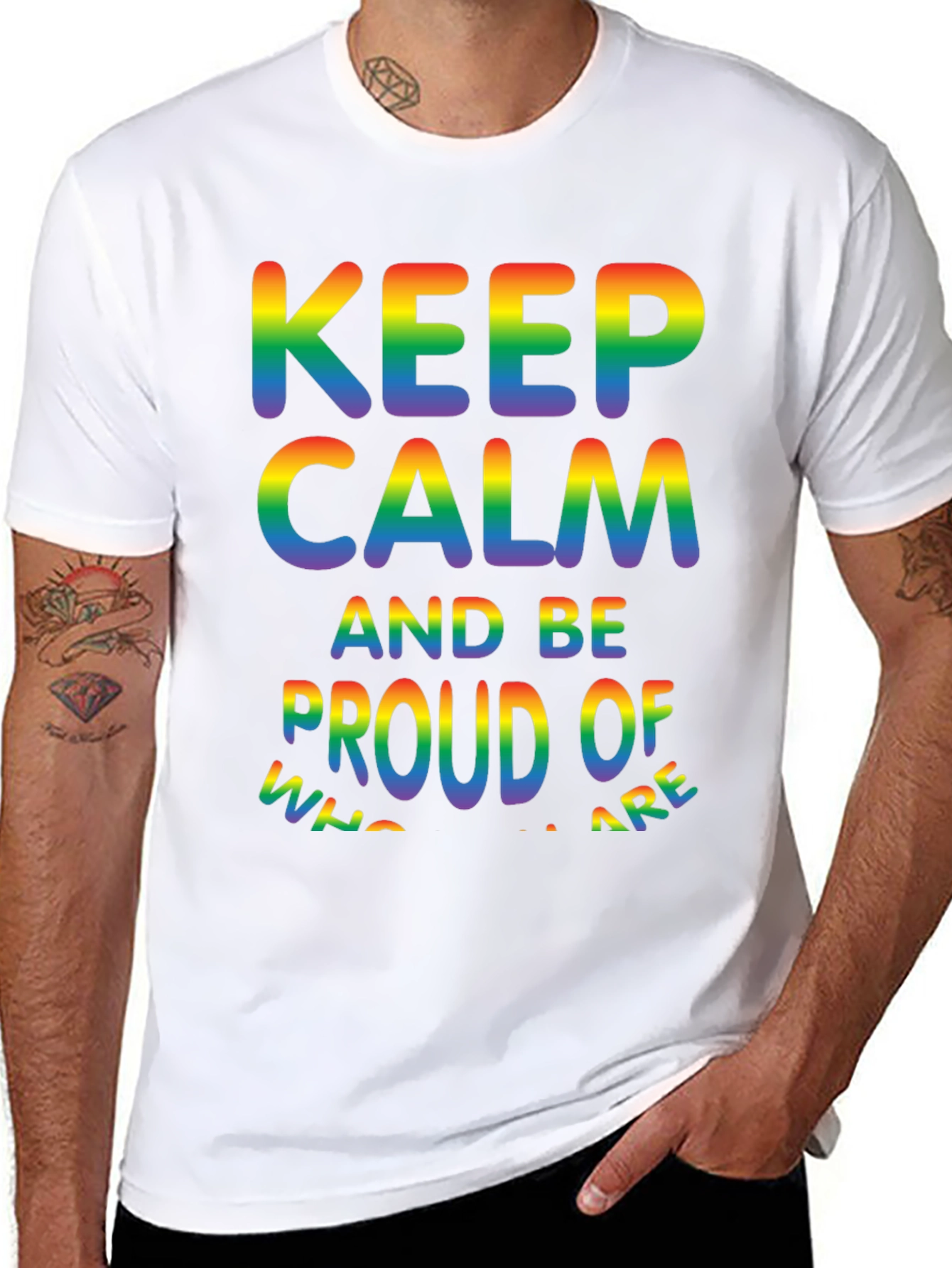 Keep Calm & Be Proud LGBTQ+ Pride T-Shirt