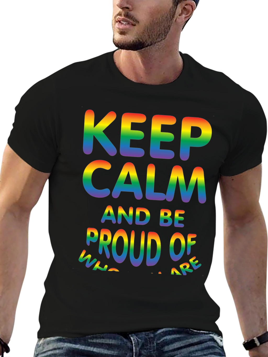 Keep Calm & Be Proud LGBTQ+ Pride T-Shirt