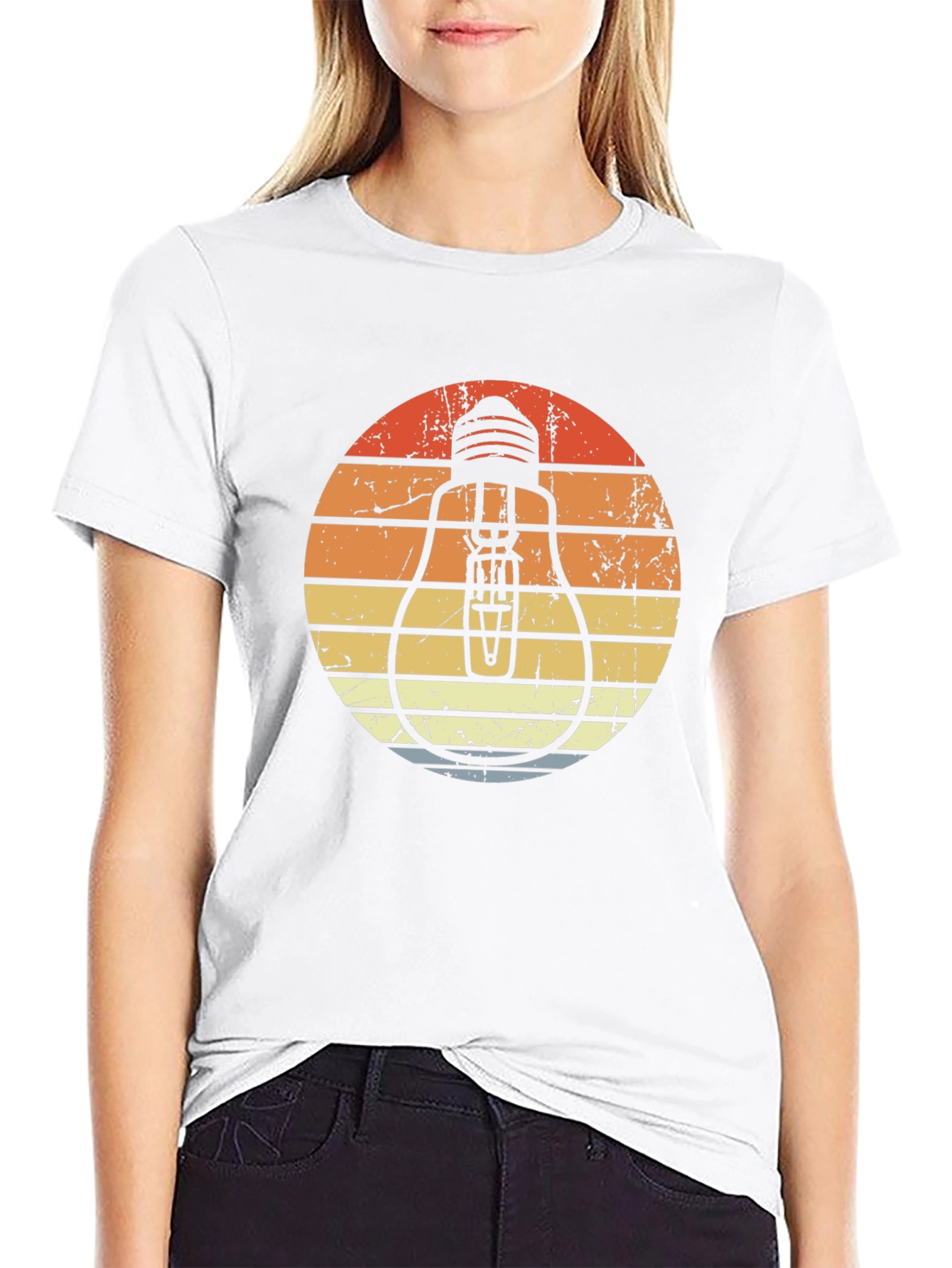 Retro Light Bulb Graphic Tee