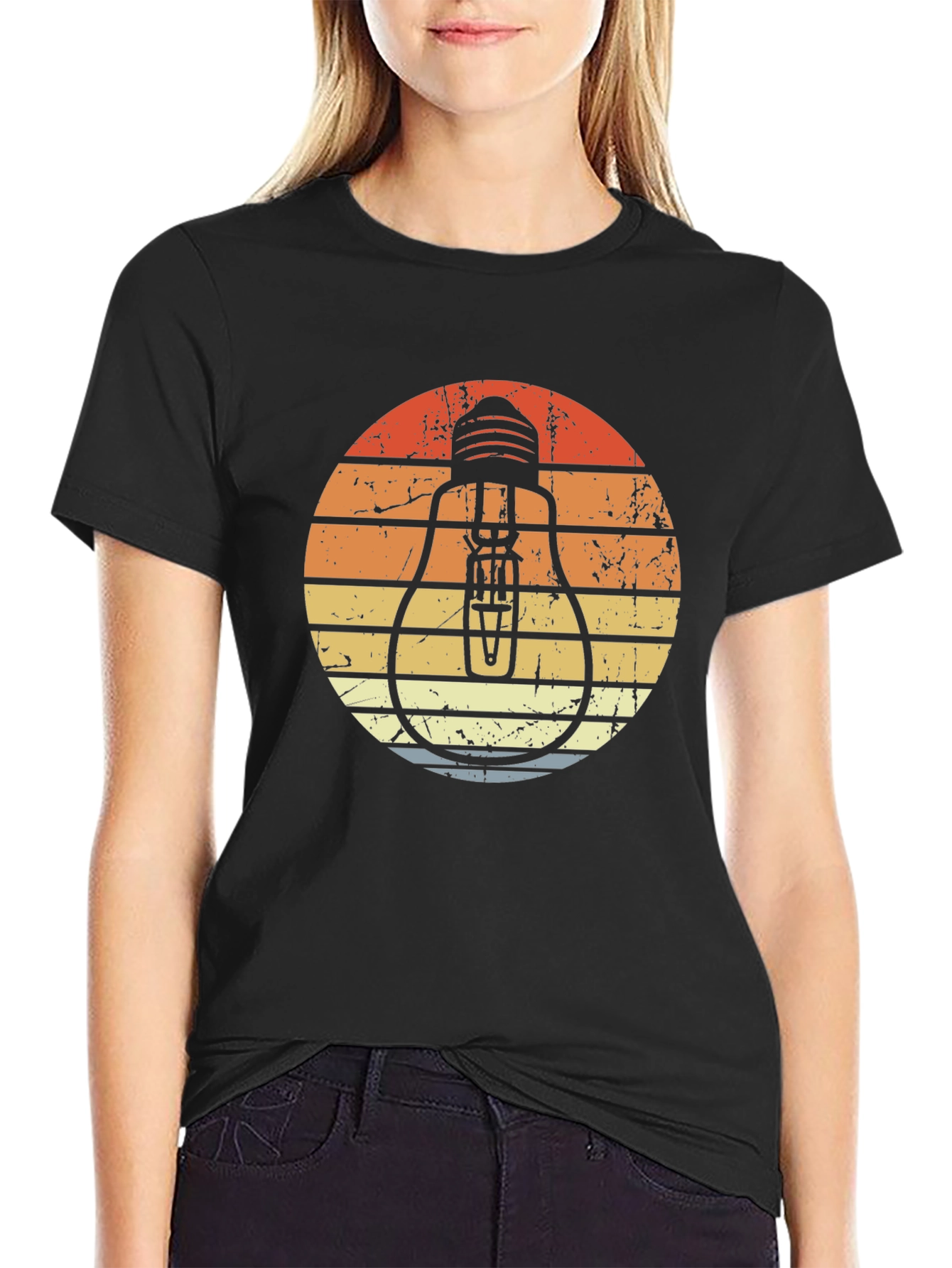 Retro Light Bulb Graphic Tee