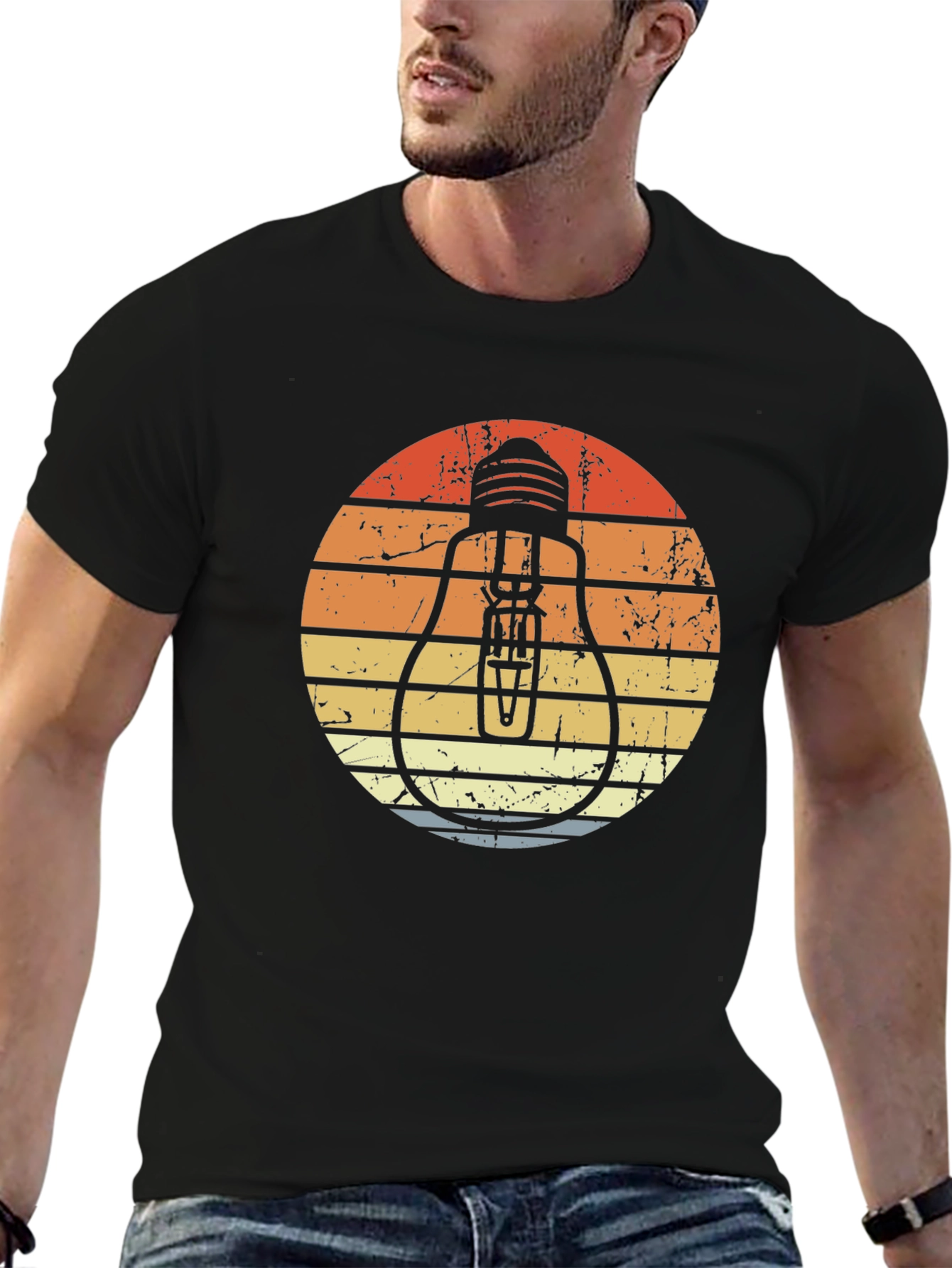 Retro Light Bulb Graphic Tee