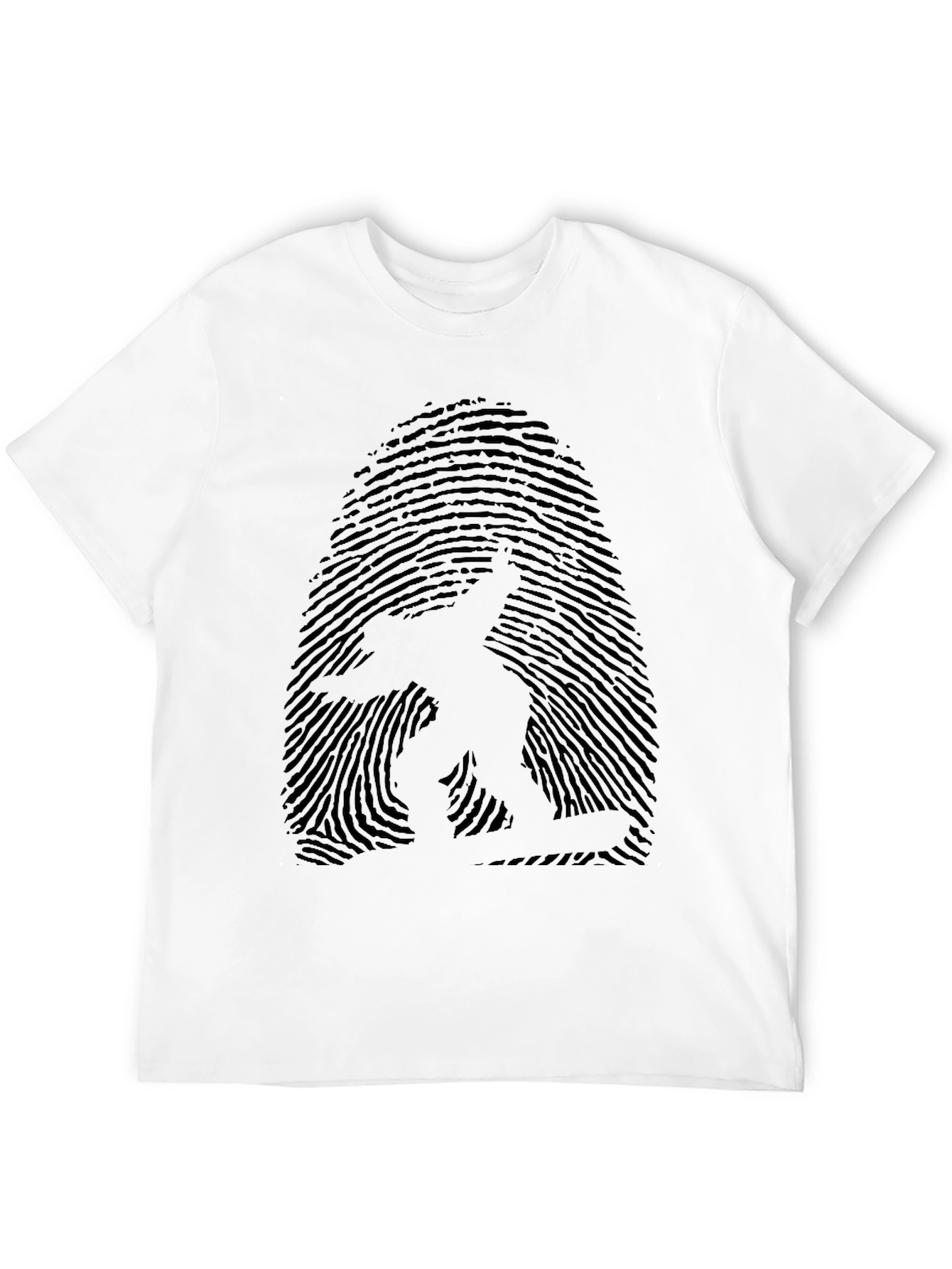 Fingerprint Surfer Graphic Tee - Unique Design