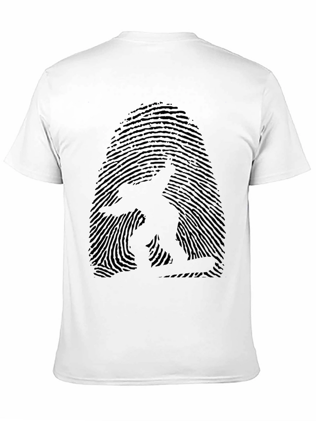 Fingerprint Surfer Graphic Tee - Unique Design