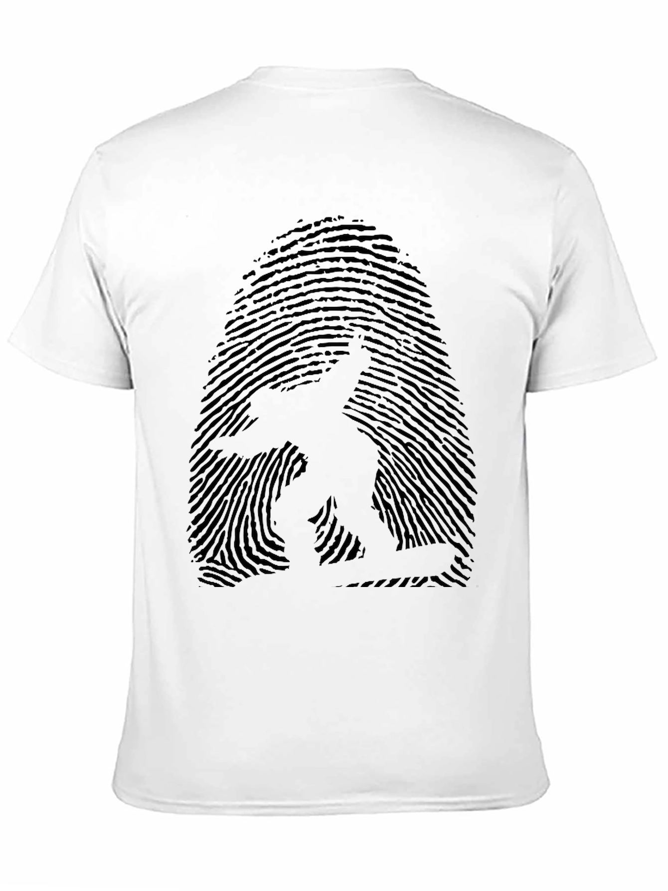 Fingerprint Surfer Graphic Tee - Unique Design