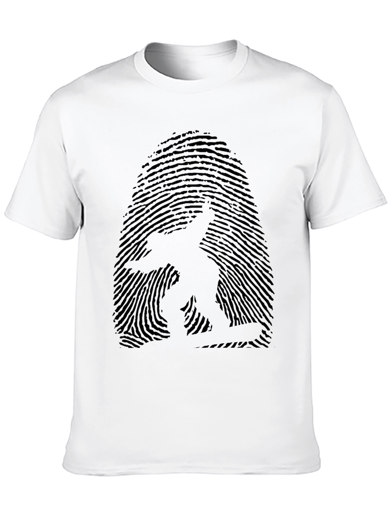 Fingerprint Surfer Graphic Tee - Unique Design