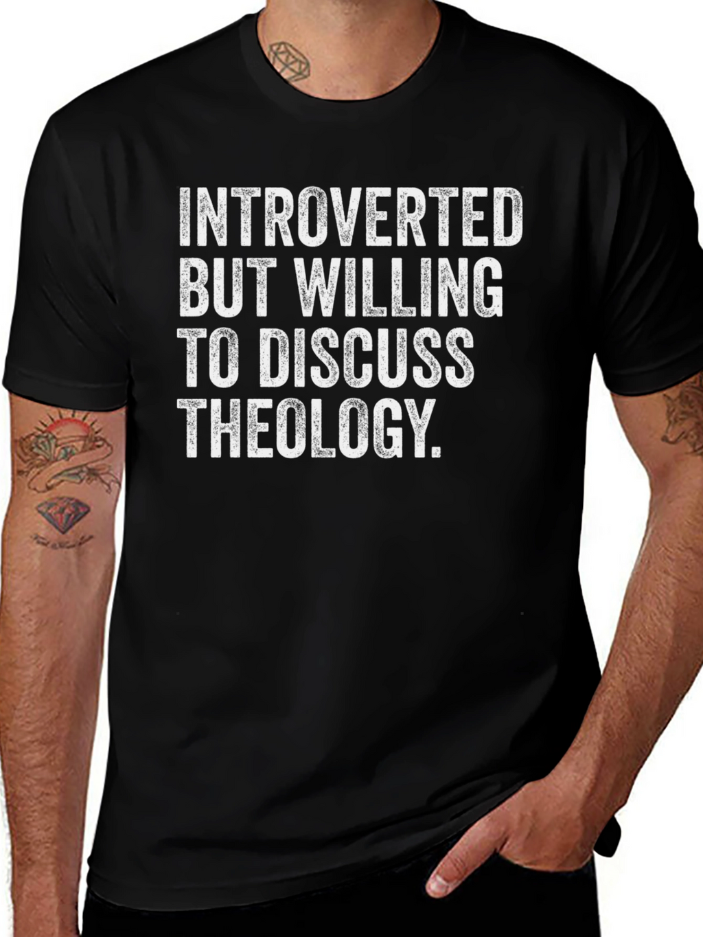 Introverted Theology T-Shirt - Discuss Beliefs!