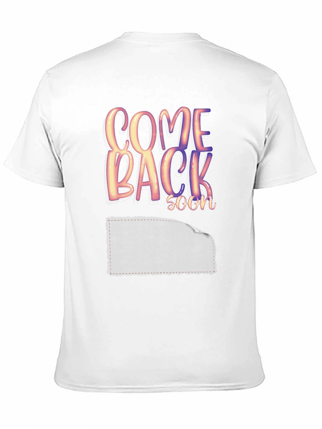 Come Back Soon Graphic Print Black T-Shirt