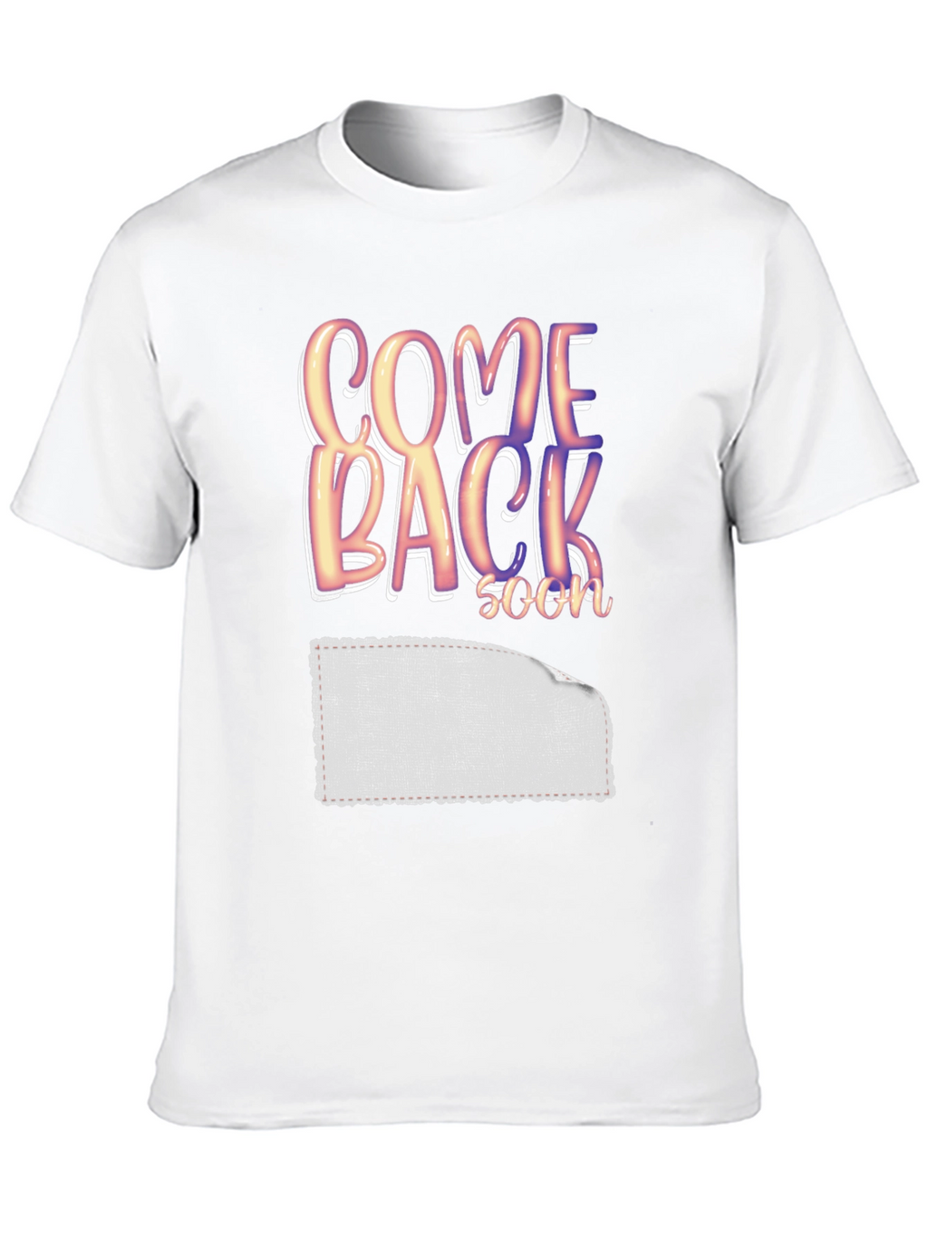 Come Back Soon Graphic Print Black T-Shirt