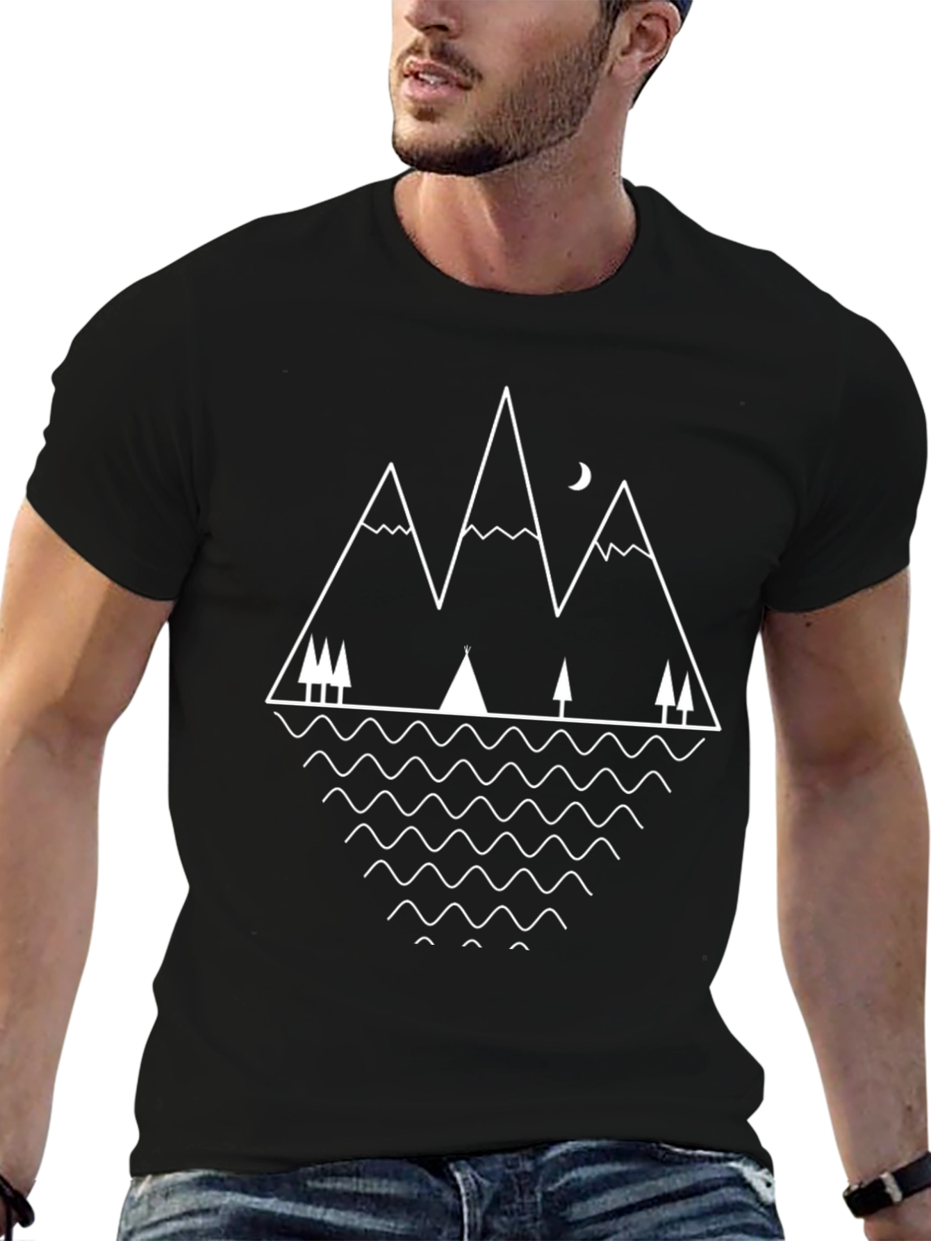Geometric Mountain Graphic Tee - Adventure Ready