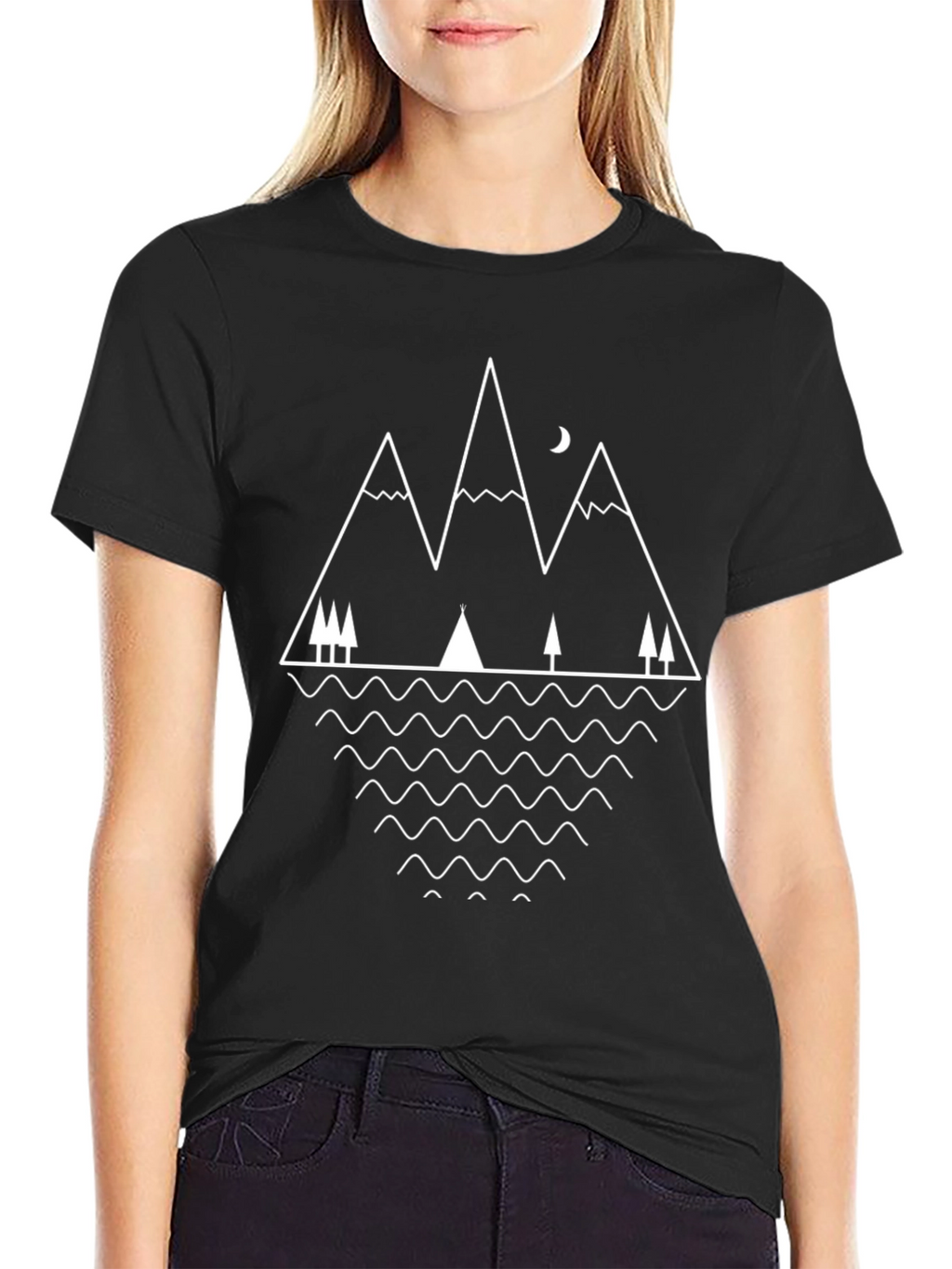 Geometric Mountain Graphic Tee - Adventure Ready