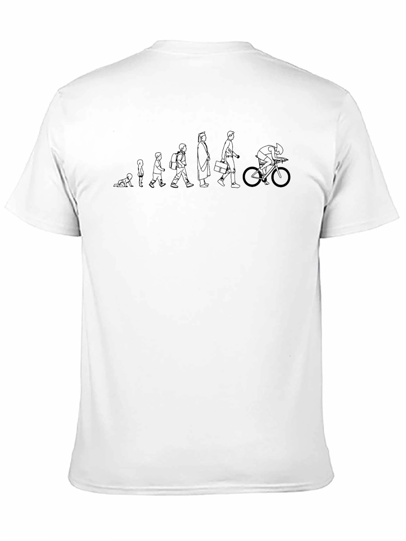 Evolution of Cyclist Black T-Shirt