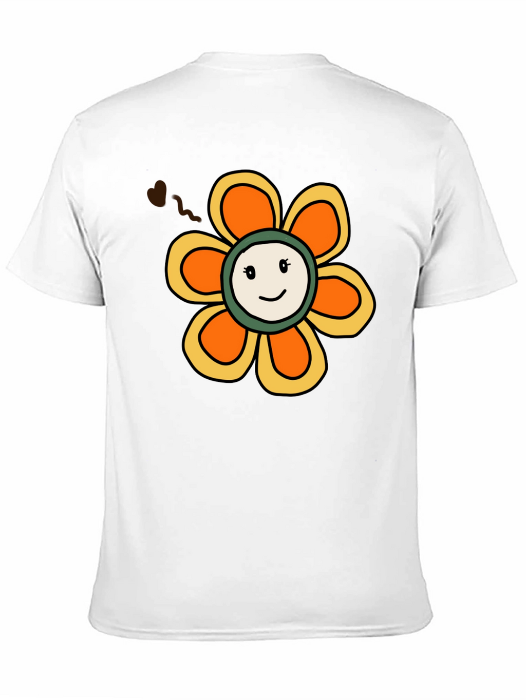 Retro Smiley Face Flower Graphic T-Shirt
