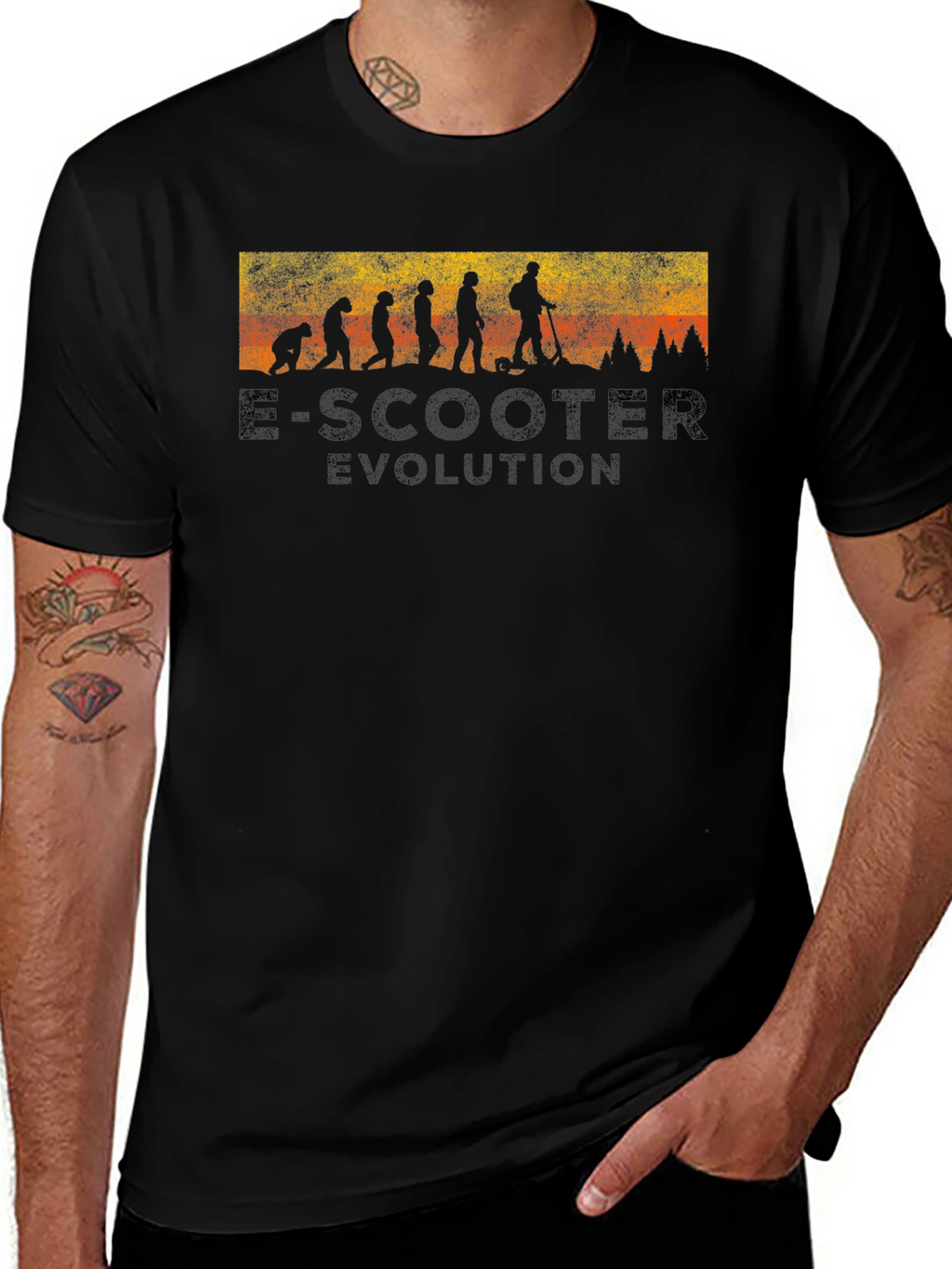 E-Scooter Evolution Graphic T-Shirt