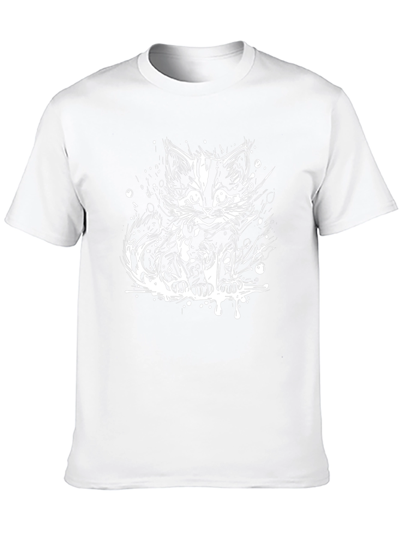 Cool Cat Graphic Tee - Modern Black T-Shirt