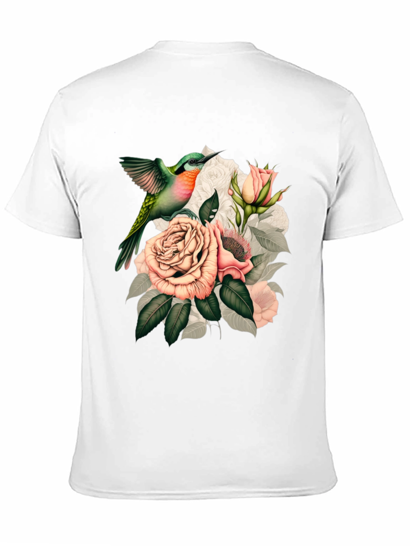 Hummingbird & Roses Graphic T-Shirt