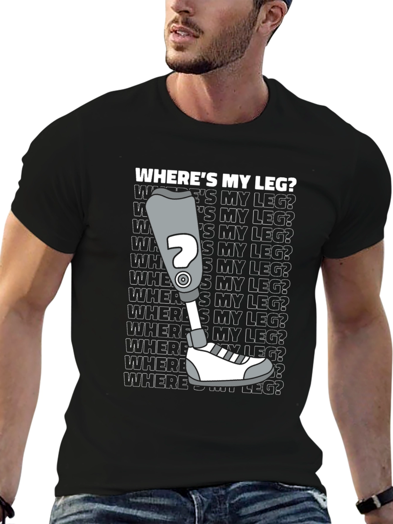 Wheres My Leg? Novelty T-Shirt