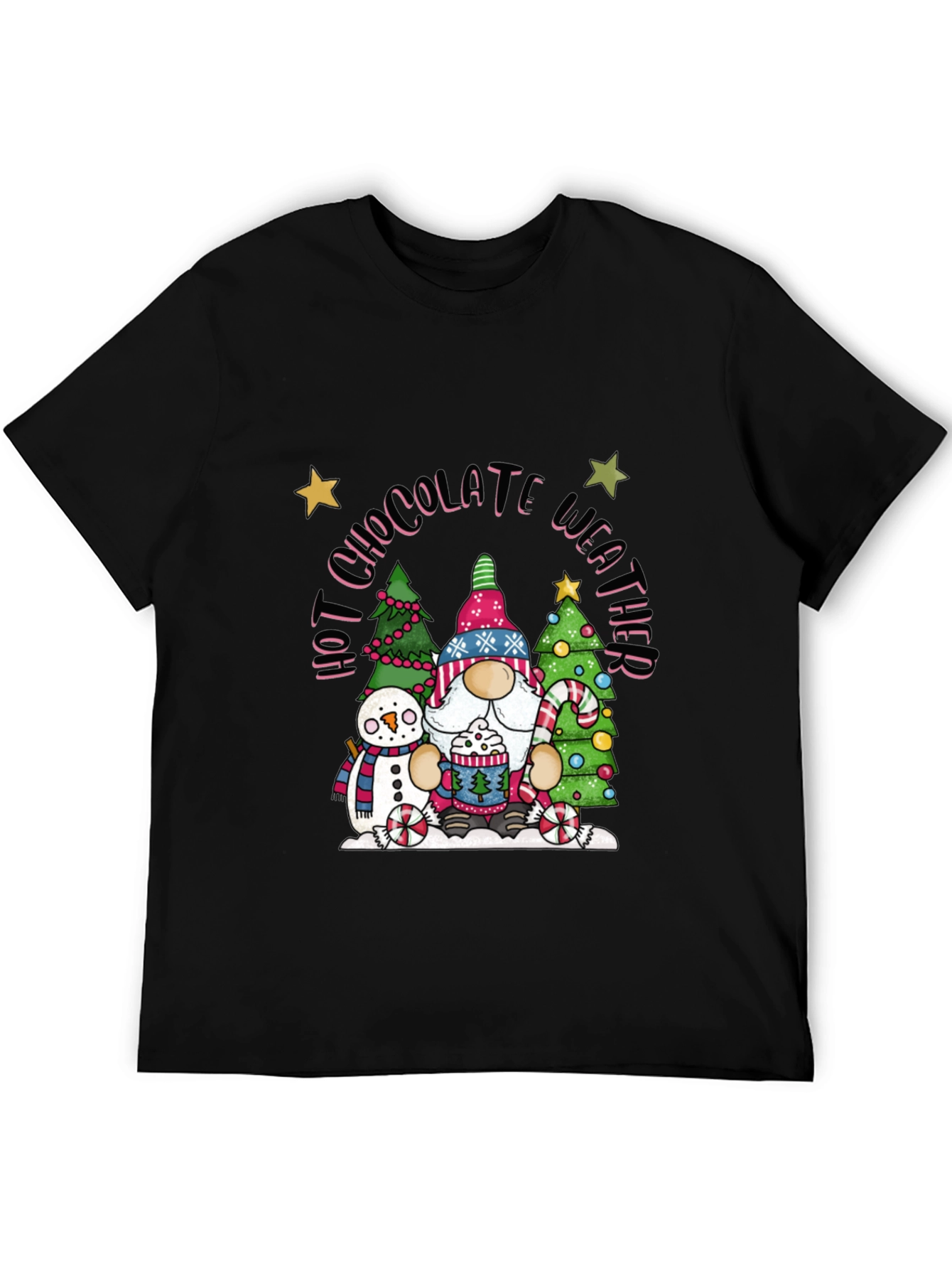 Hot Chocolate Weather Gnome T-Shirt - Winter Holiday Tee