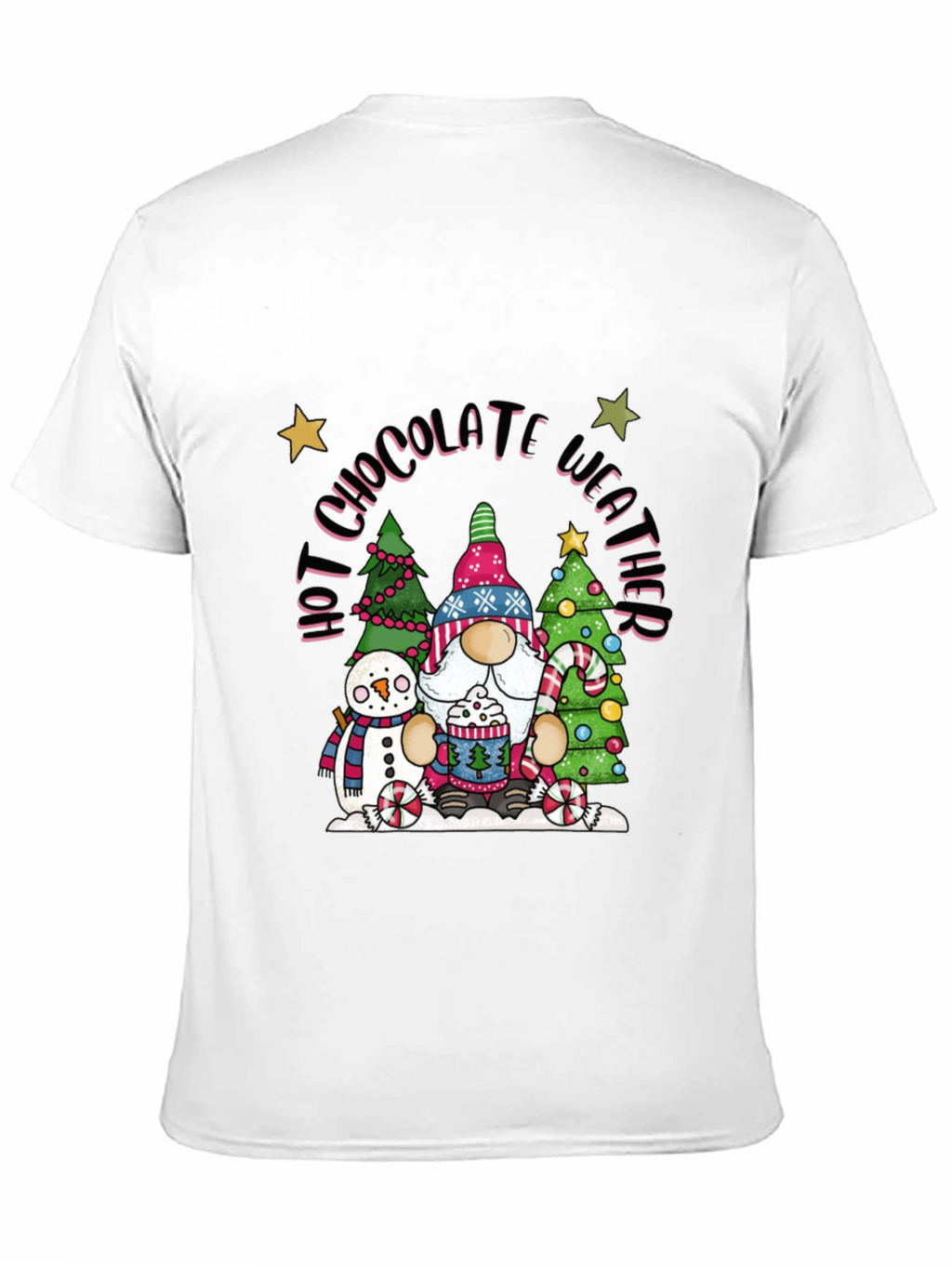 Hot Chocolate Weather Gnome T-Shirt - Winter Holiday Tee