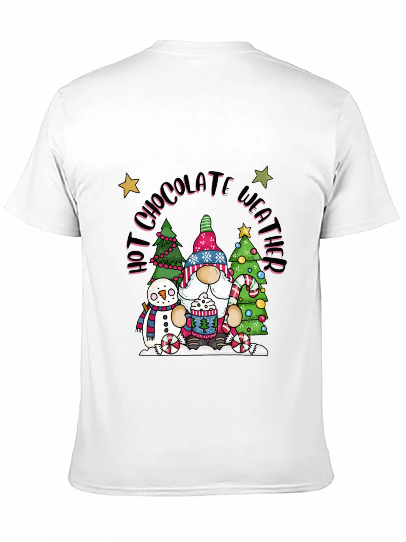 Hot Chocolate Weather Gnome T-Shirt - Winter Holiday Tee