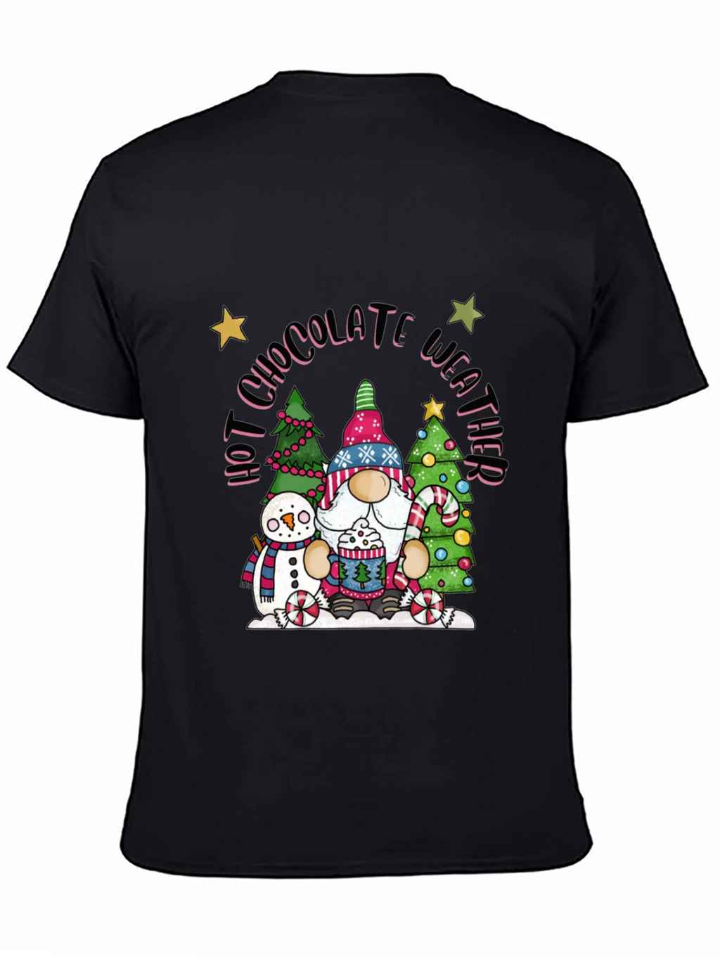 Hot Chocolate Weather Gnome T-Shirt - Winter Holiday Tee