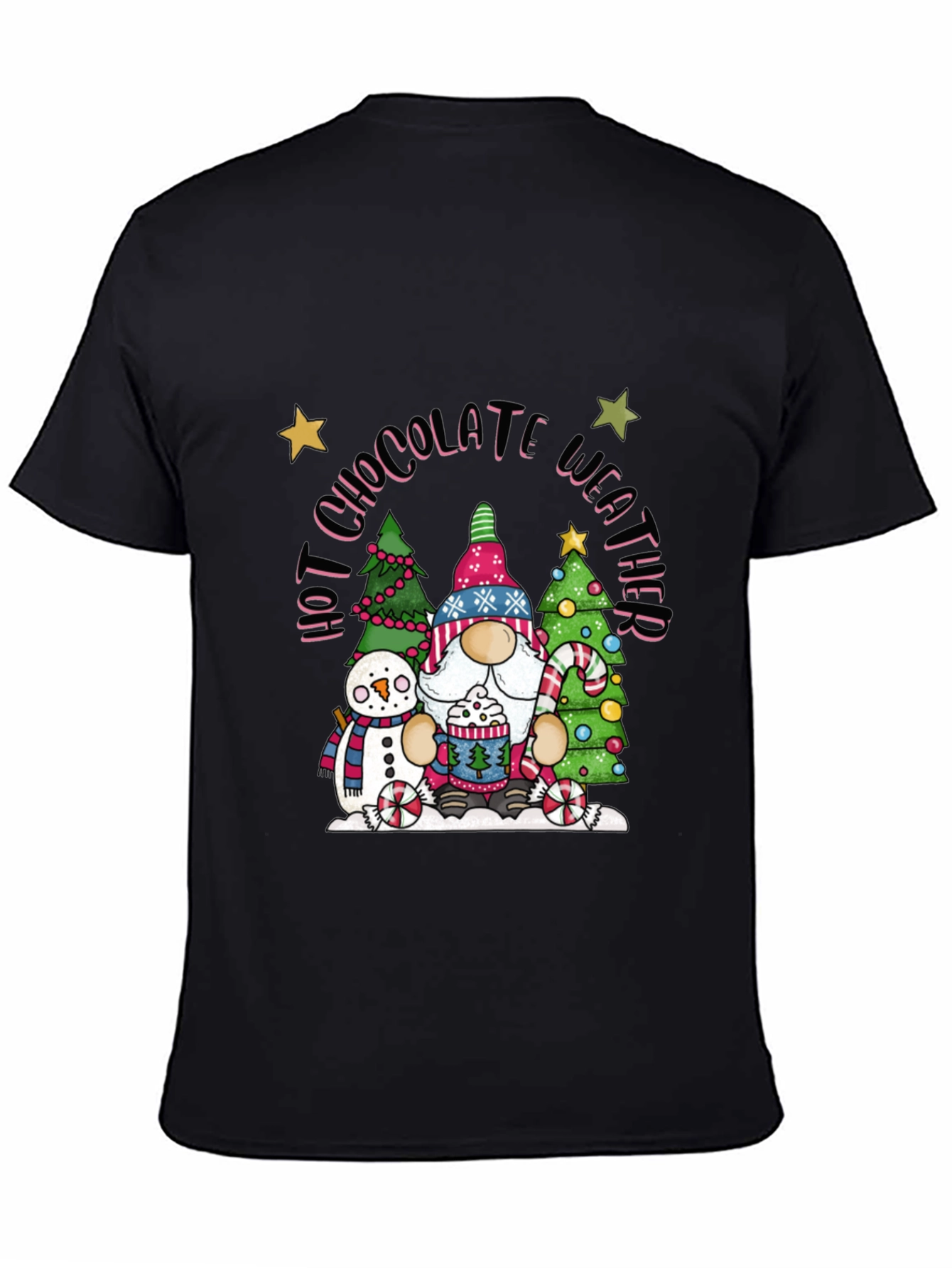 Hot Chocolate Weather Gnome T-Shirt - Winter Holiday Tee