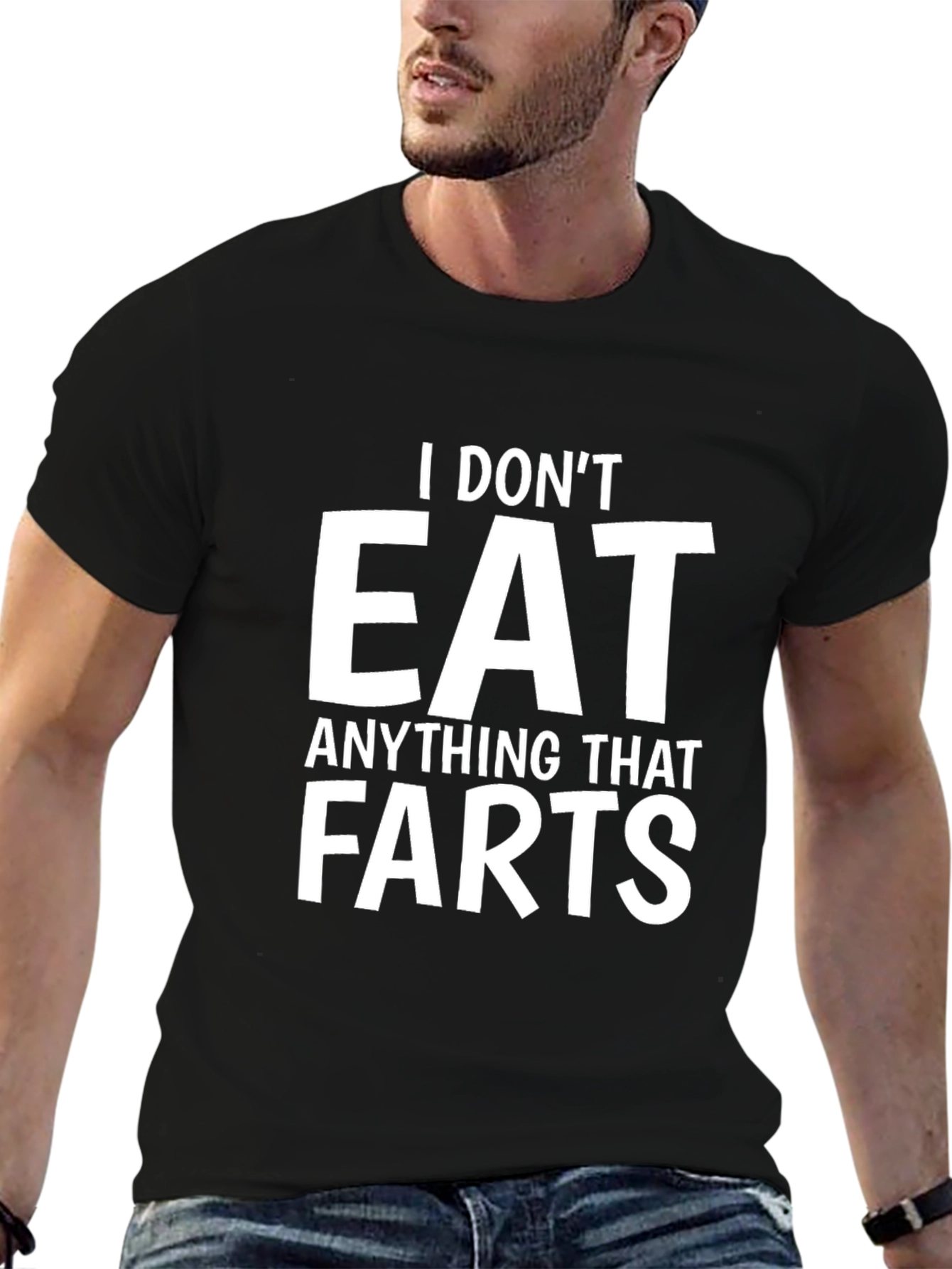 Funny Vegan T-Shirt: I Dont Eat Anything That Farts