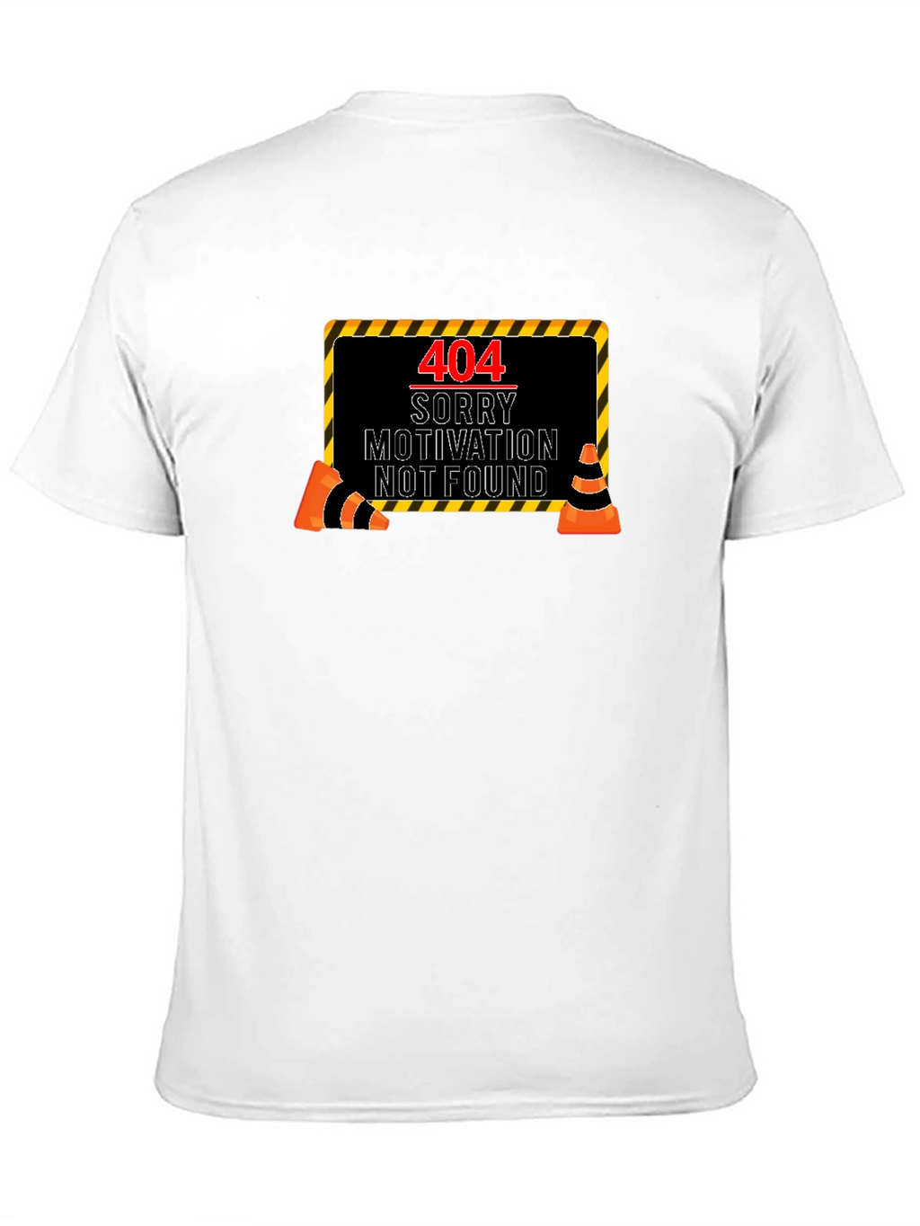 404 Motivation Not Found Black Graphic Tee