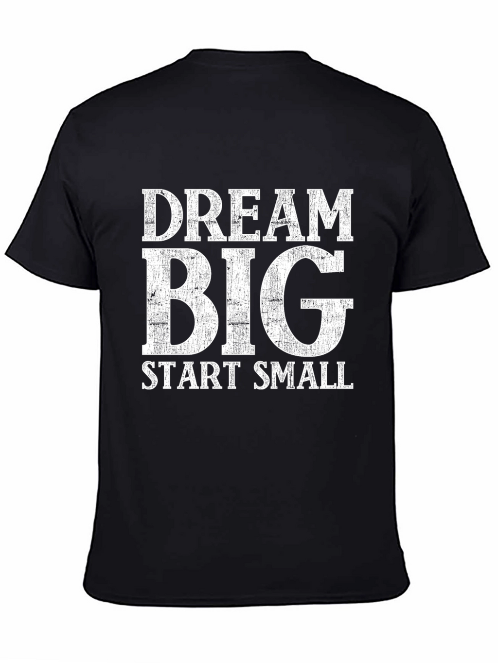 Dream Big Start Small Black Graphic T-Shirt