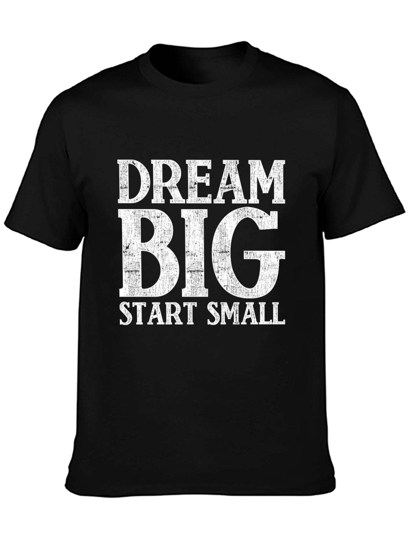 Dream Big Start Small Black Graphic T-Shirt