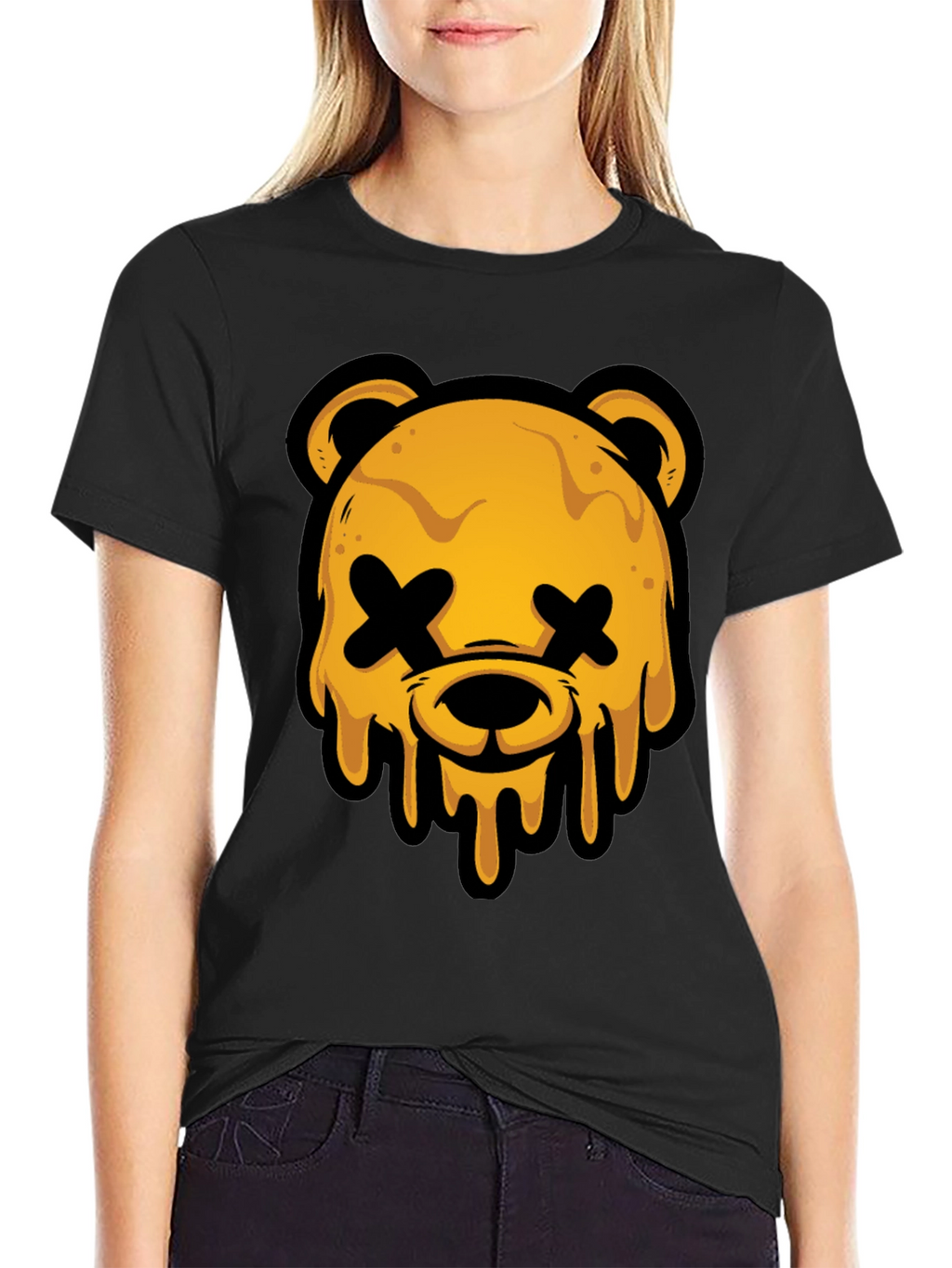 Edgy Graphic Tee - Dripping Bear Head