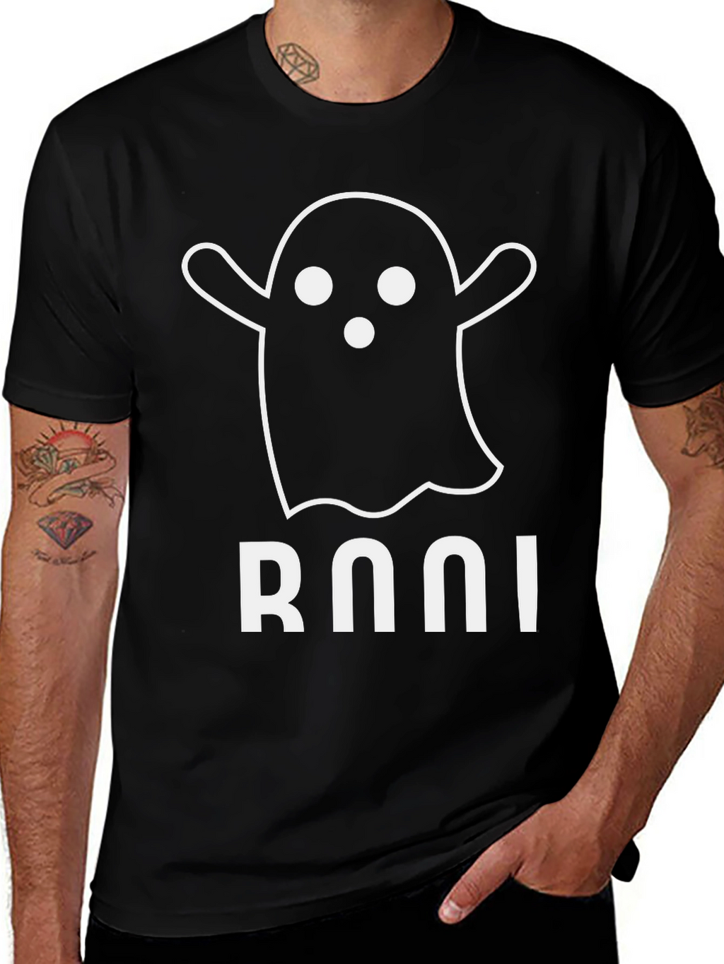 Boo! Ghost Graphic Black T-Shirt