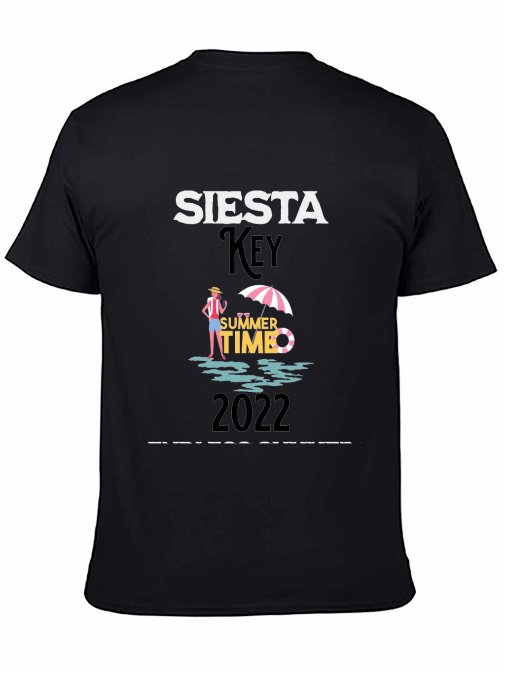 Siesta Key Summer Time 2022 Black T-Shirt