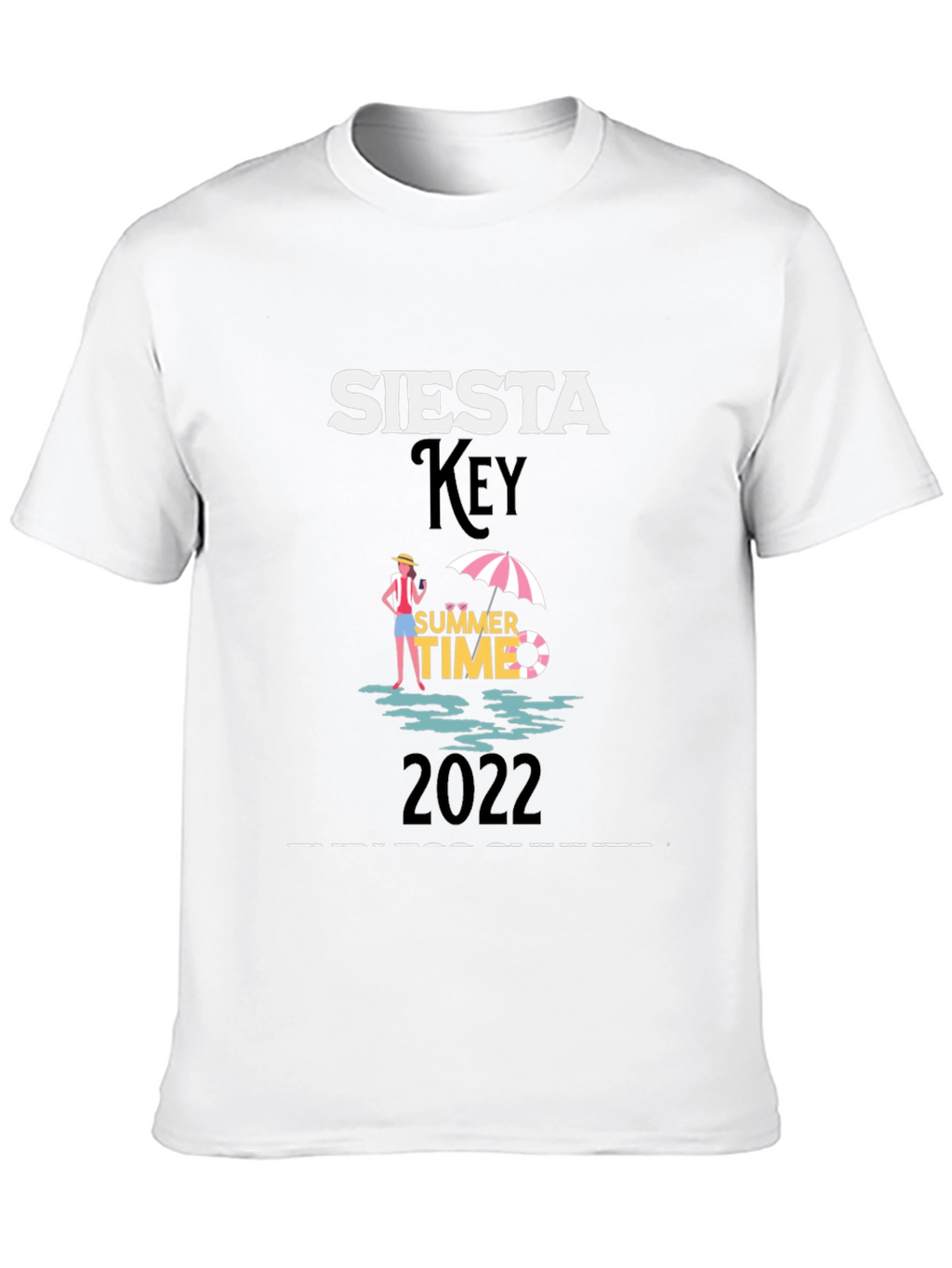 Siesta Key Summer Time 2022 Black T-Shirt