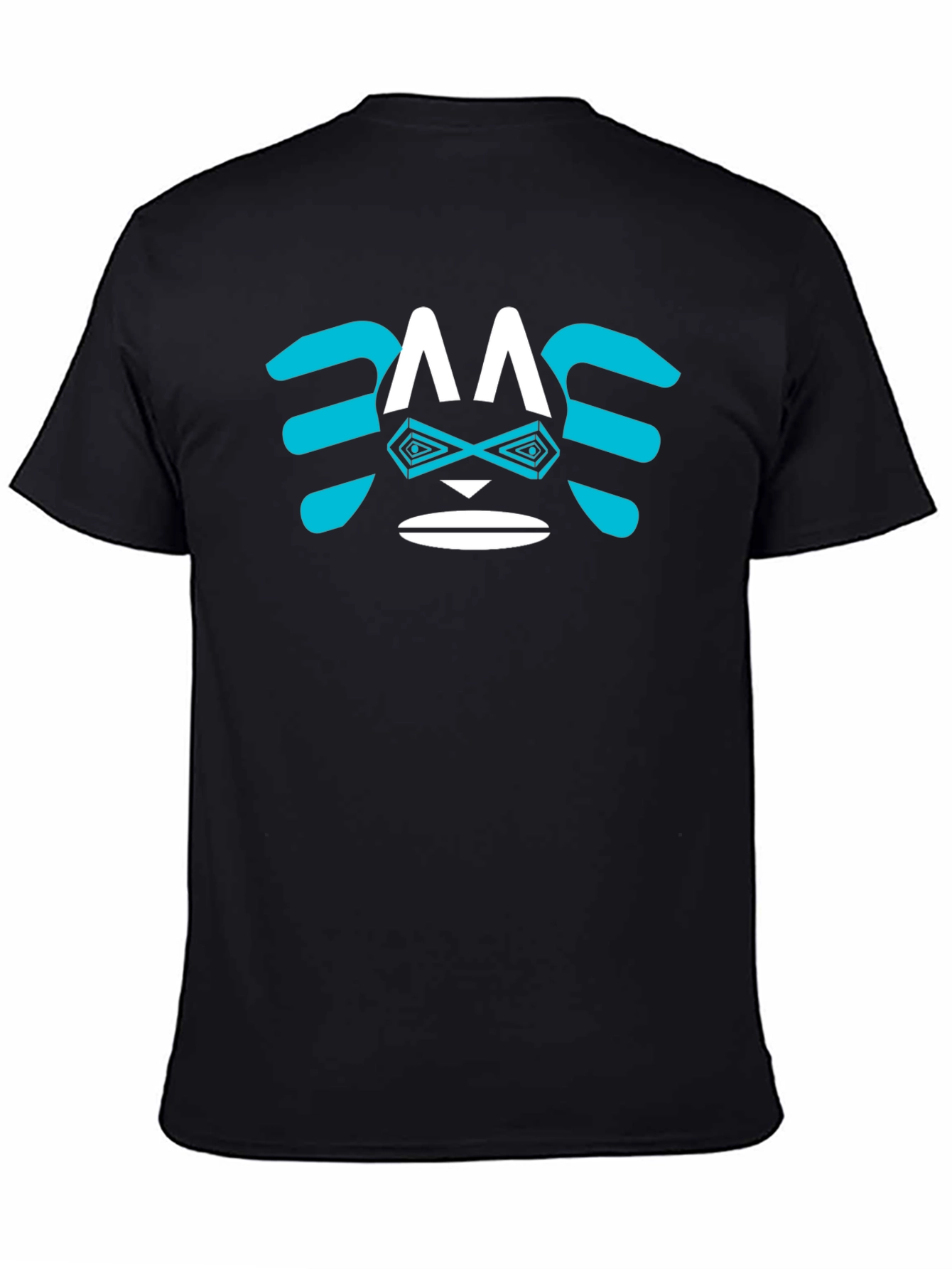 Abstract Face Graphic Tee - Trendy Casual Shirt