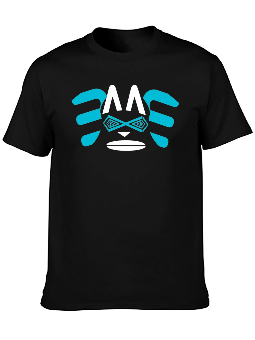 Abstract Face Graphic Tee - Trendy Casual Shirt