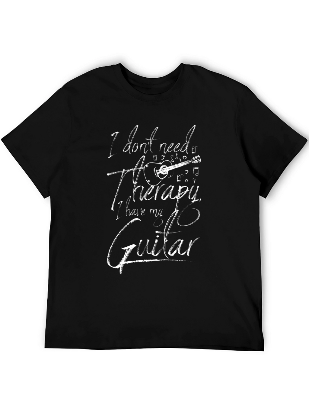 Guitar Therapy Graphic Tee - Musicians Black T-Shirt