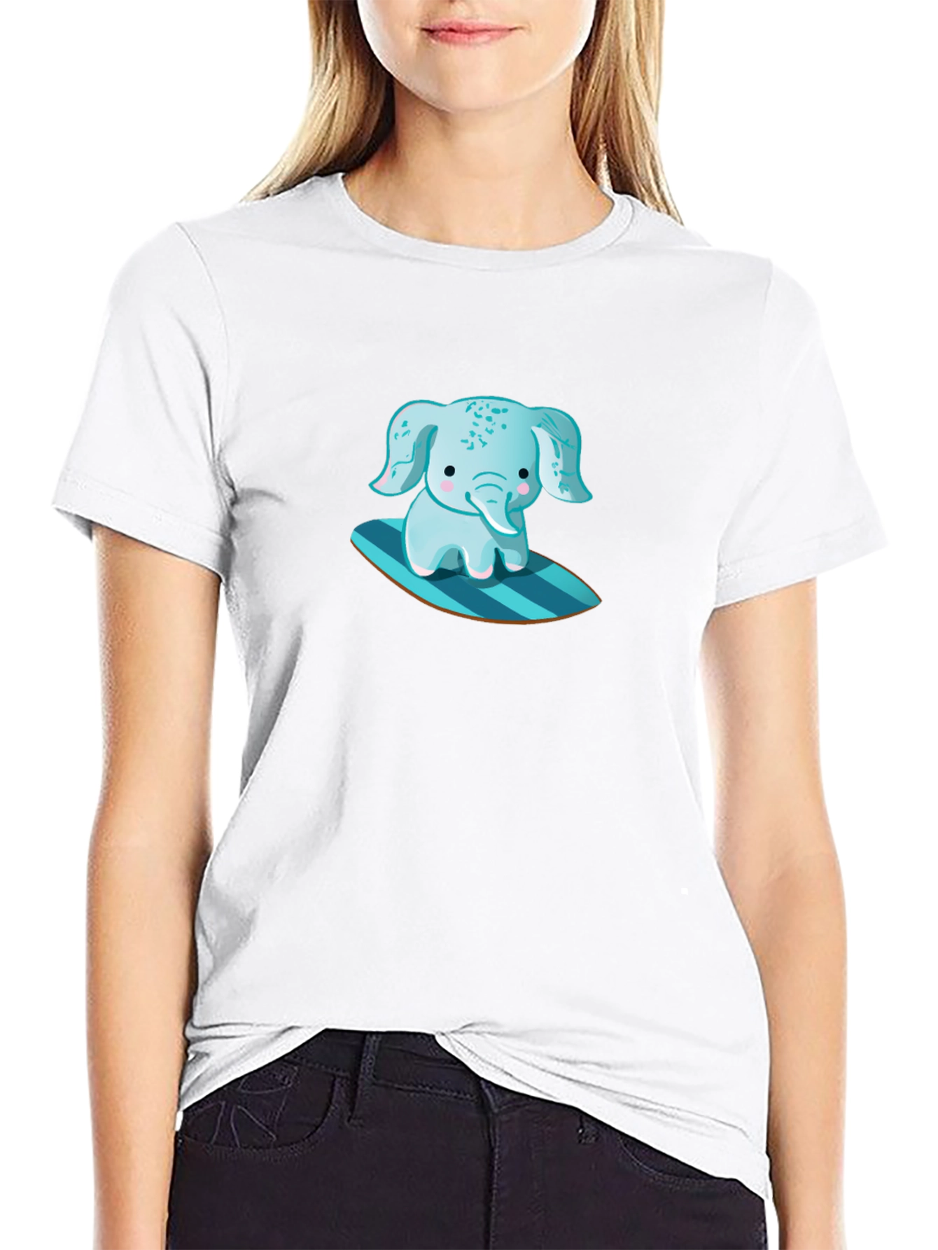 Surfing Elephant Graphic Tee