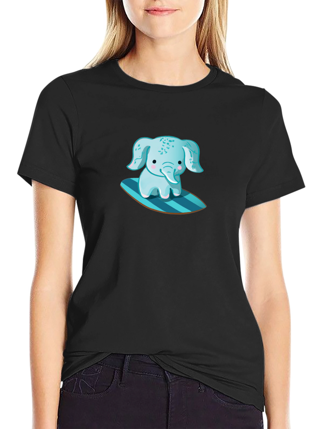Surfing Elephant Graphic Tee